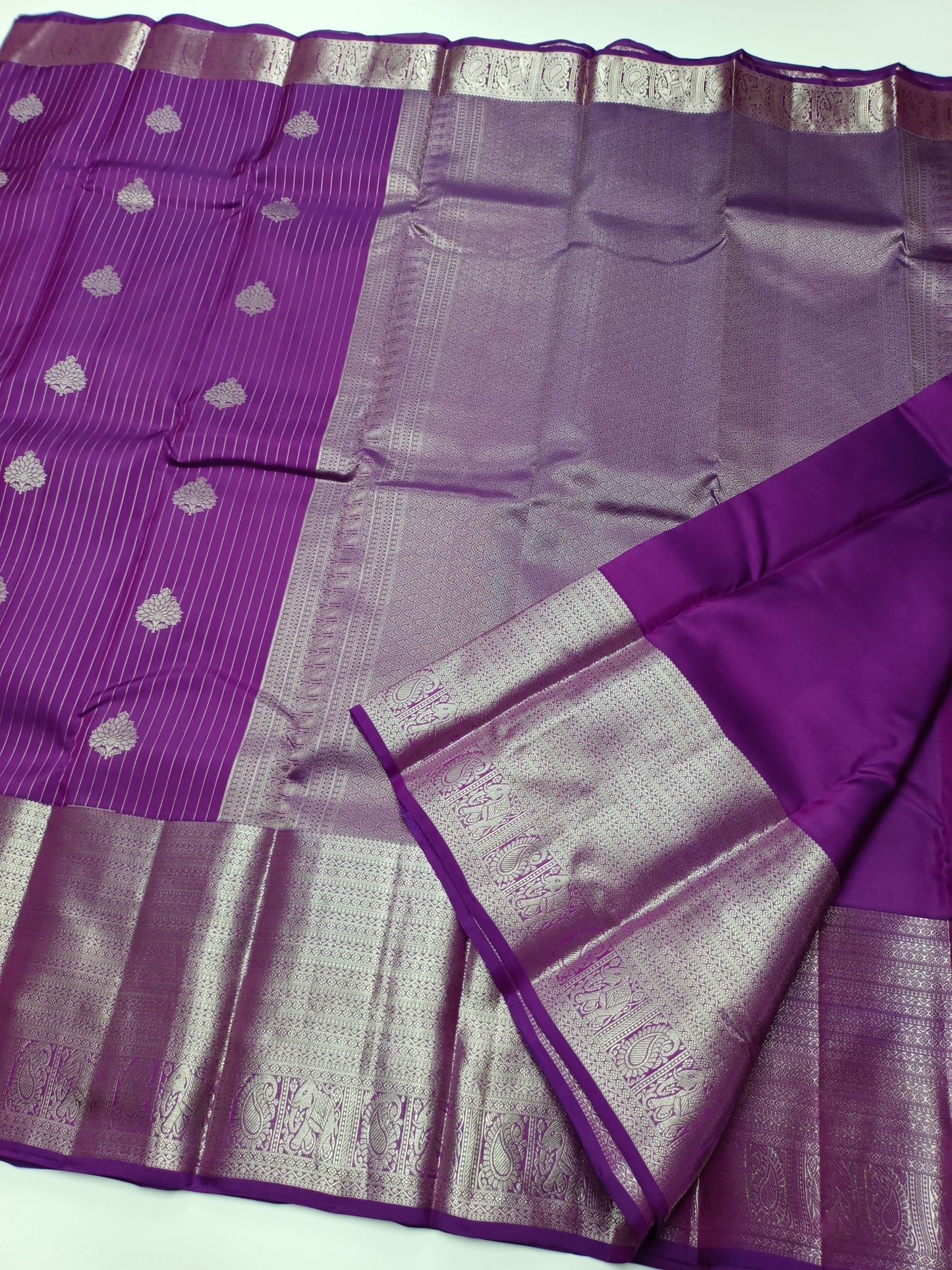 KANCHIPURAM SEMI SILK SAREE - B S CHANNABASAPPA & SONS