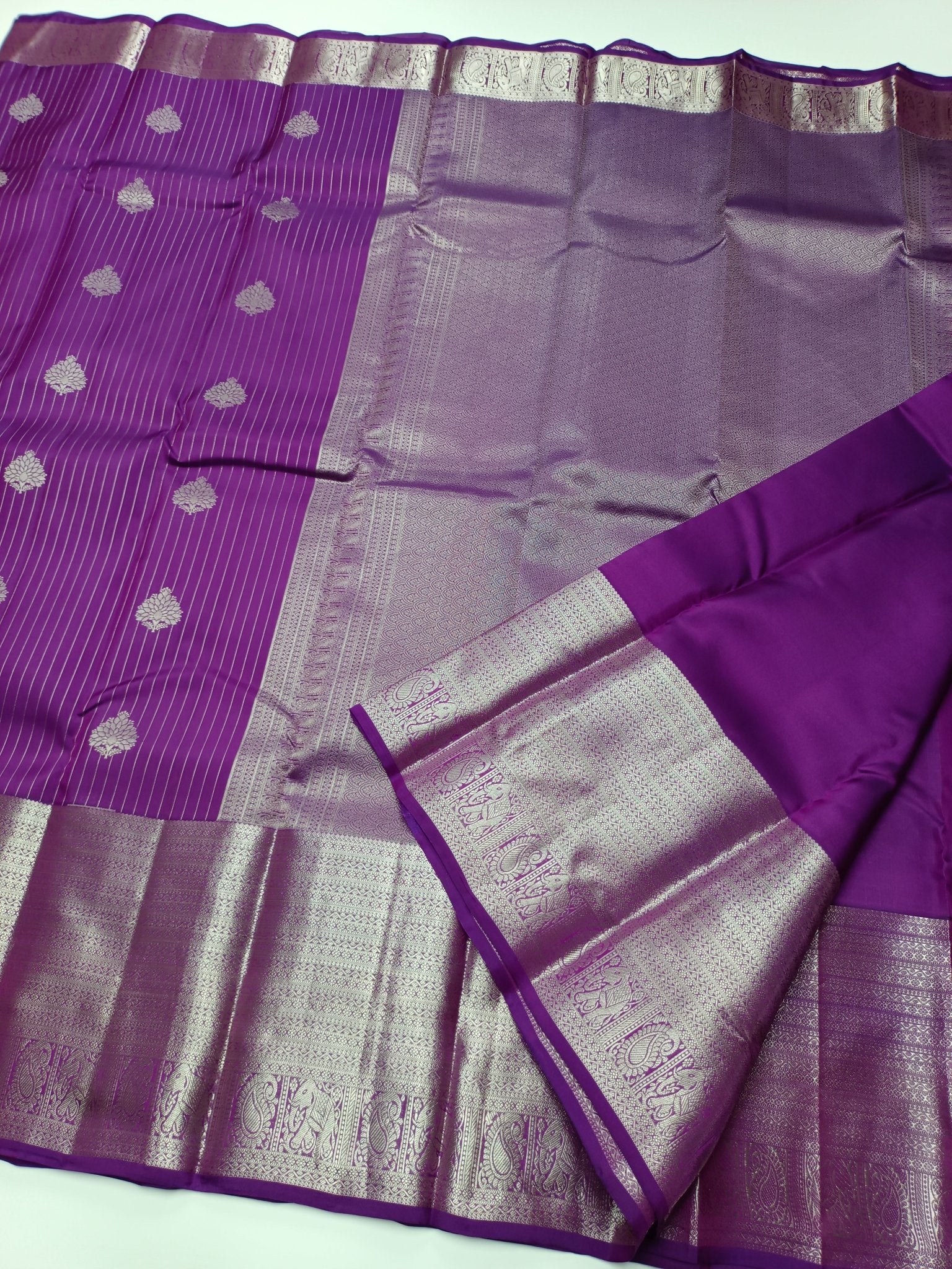 KANCHIPURAM SEMI SILK SAREE - B S CHANNABASAPPA & SONS