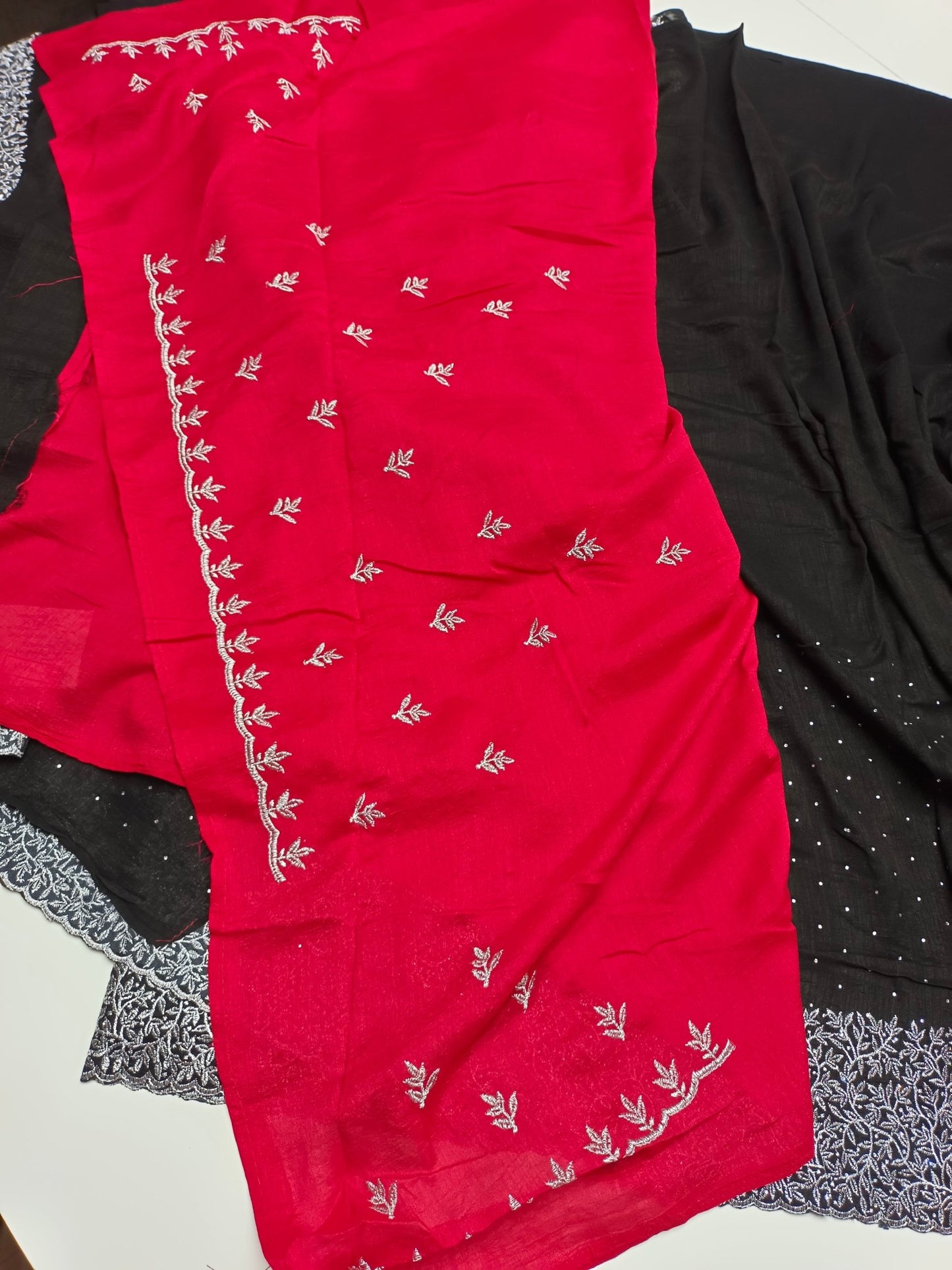 FANCY EMBROIDERY WORK SAREE - B S CHANNABASAPPA & SONS