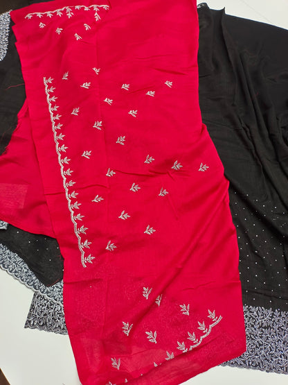 FANCY EMBROIDERY WORK SAREE - B S CHANNABASAPPA & SONS