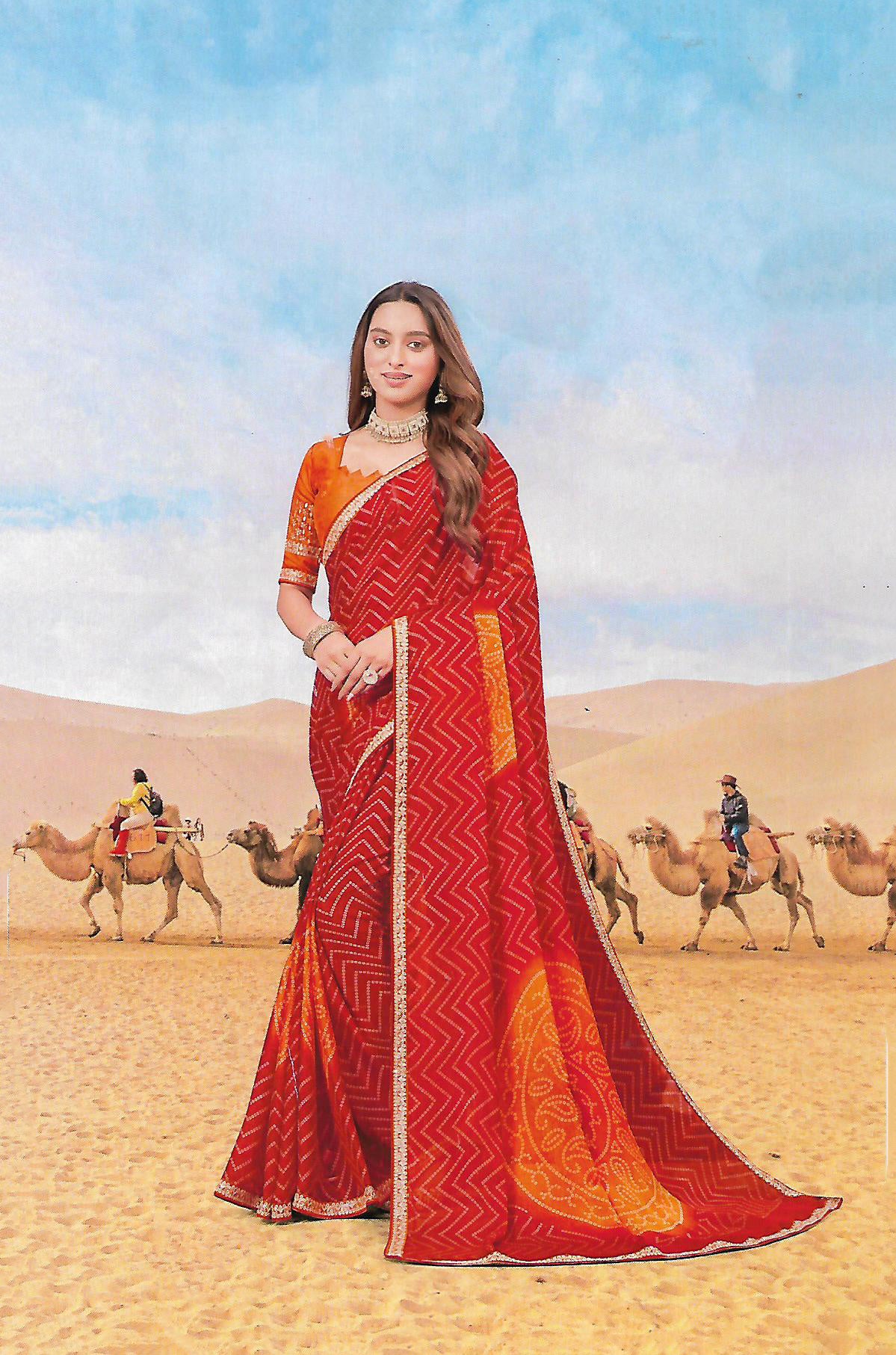 FANCY SYNTHETIC SAREE - B S CHANNABASAPPA & SONS
