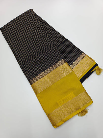 FANCY SEMI CREPE SILK SAREE - B S CHANNABASAPPA & SONS