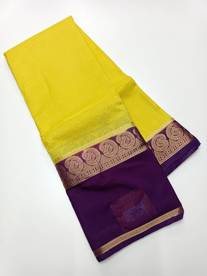 FANCY SEMI CREPE SILK SAREE - B S CHANNABASAPPA & SONS