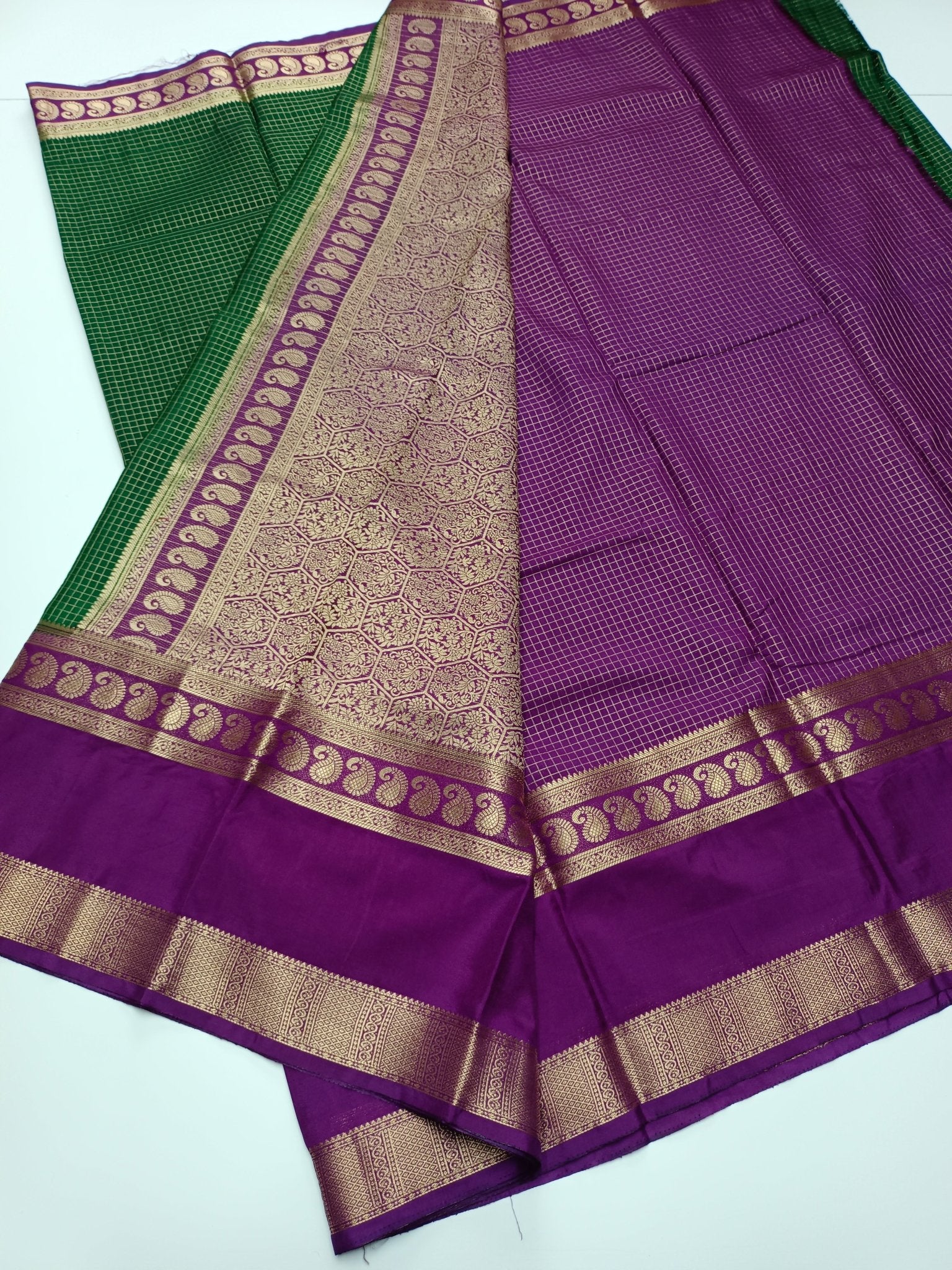 FANCY SEMI CREPE SILK SAREE - B S CHANNABASAPPA & SONS