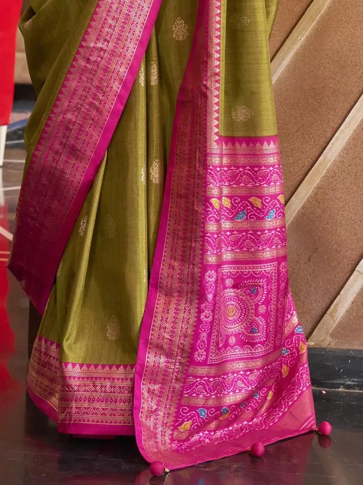 FANCY SILK BLEND PATOLA SAREE - B S CHANNABASAPPA & SONS