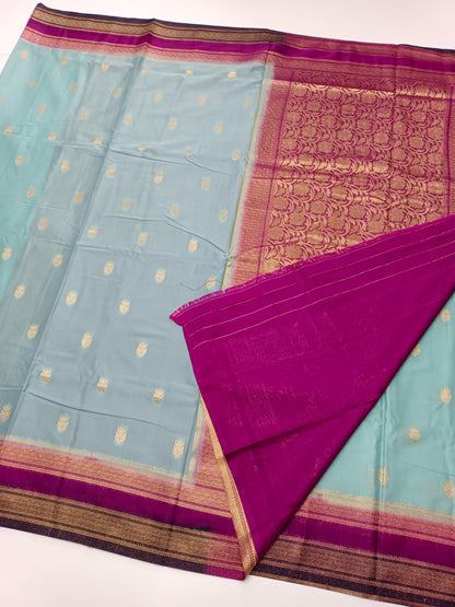 FANCY CREPE SILK SAREE - B S CHANNABASAPPA & SONS