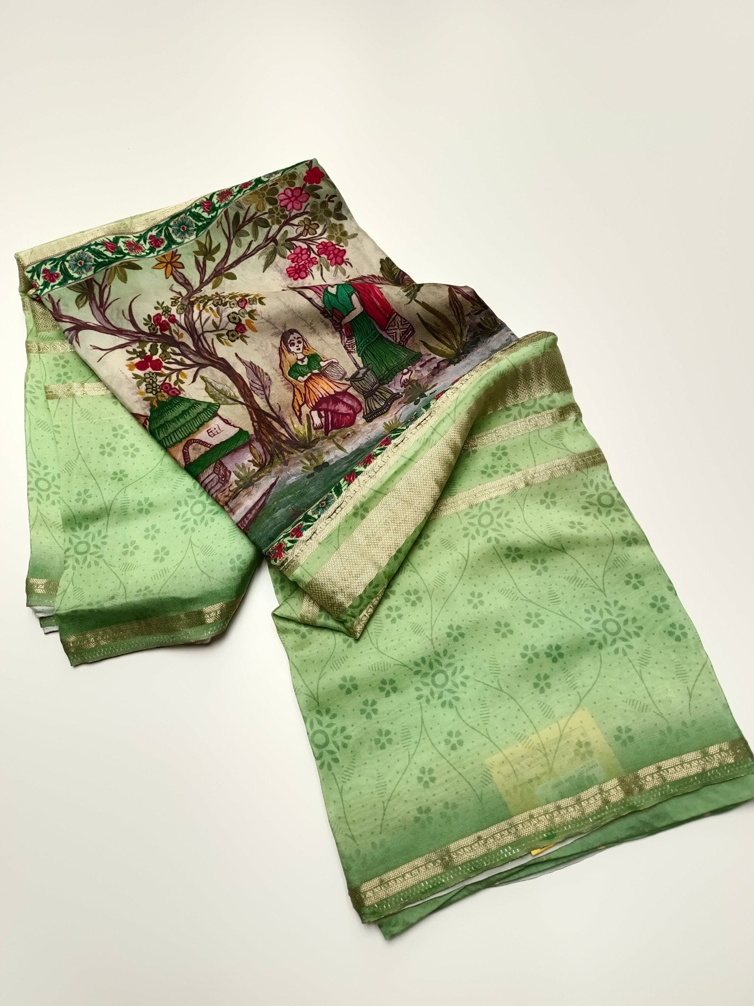 FANCY DOLA CREPE SILK SAREE - B S CHANNABASAPPA & SONS