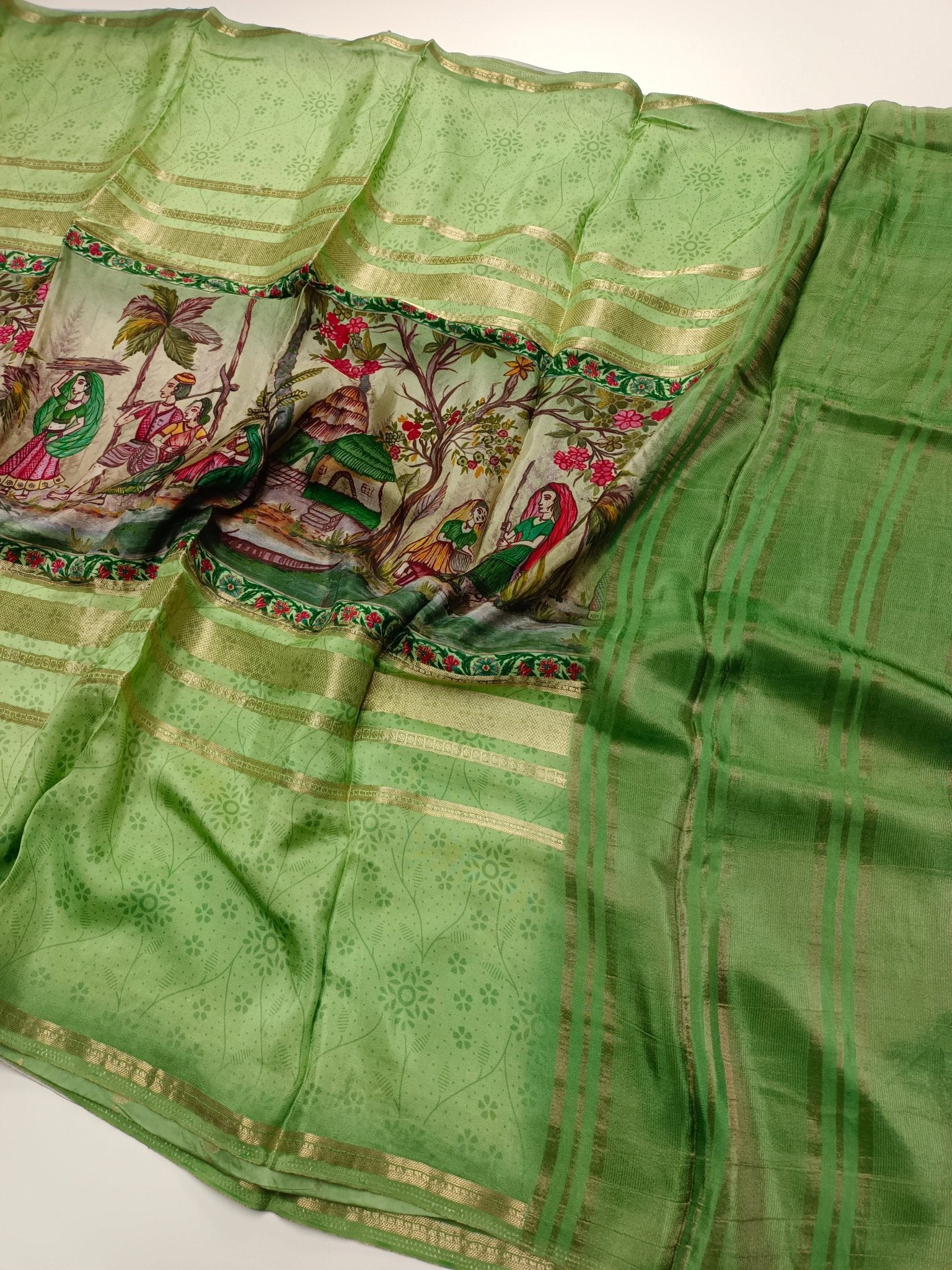 FANCY DOLA CREPE SILK SAREE - B S CHANNABASAPPA & SONS