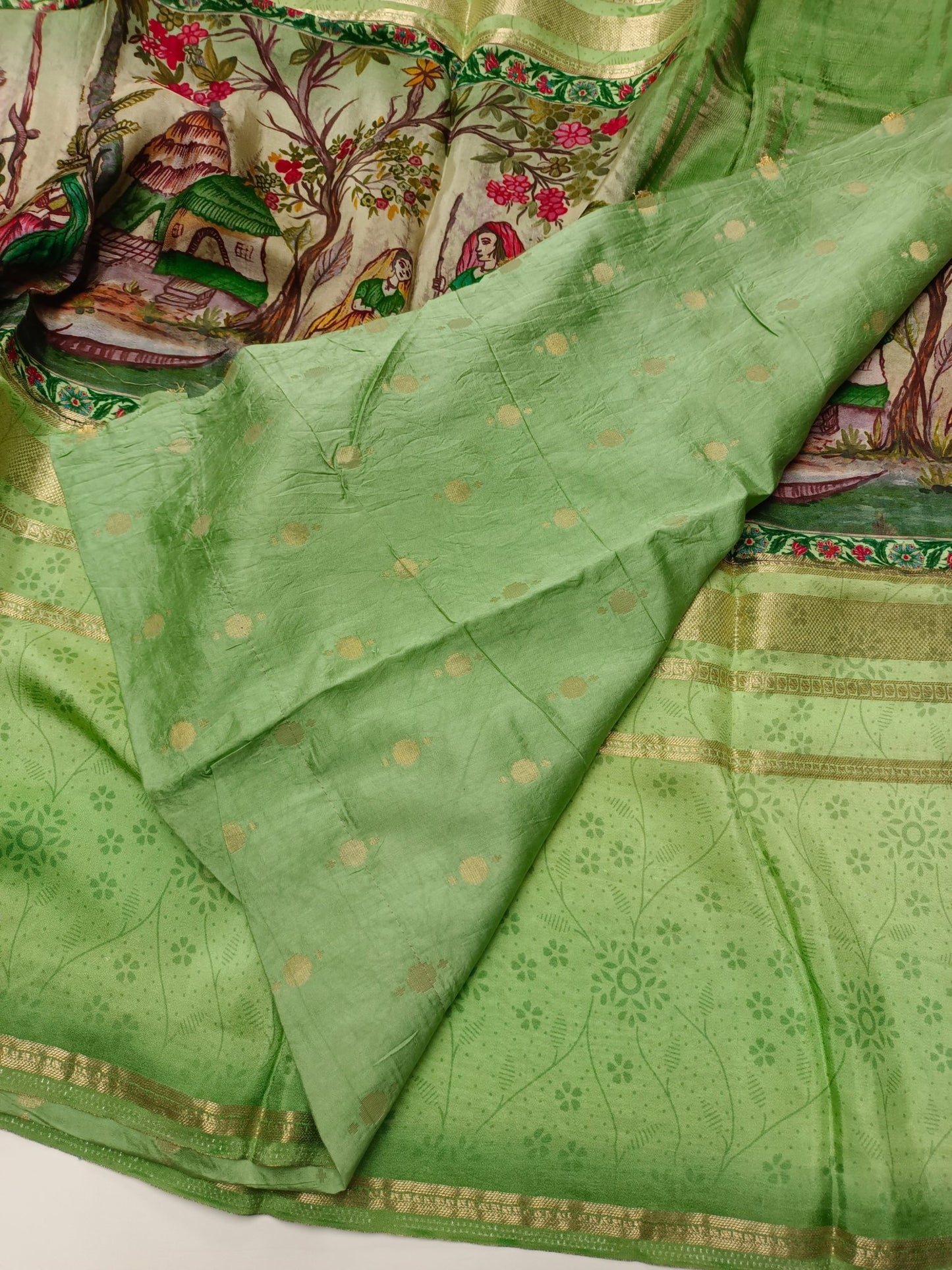 FANCY DOLA CREPE SILK SAREE - B S CHANNABASAPPA & SONS