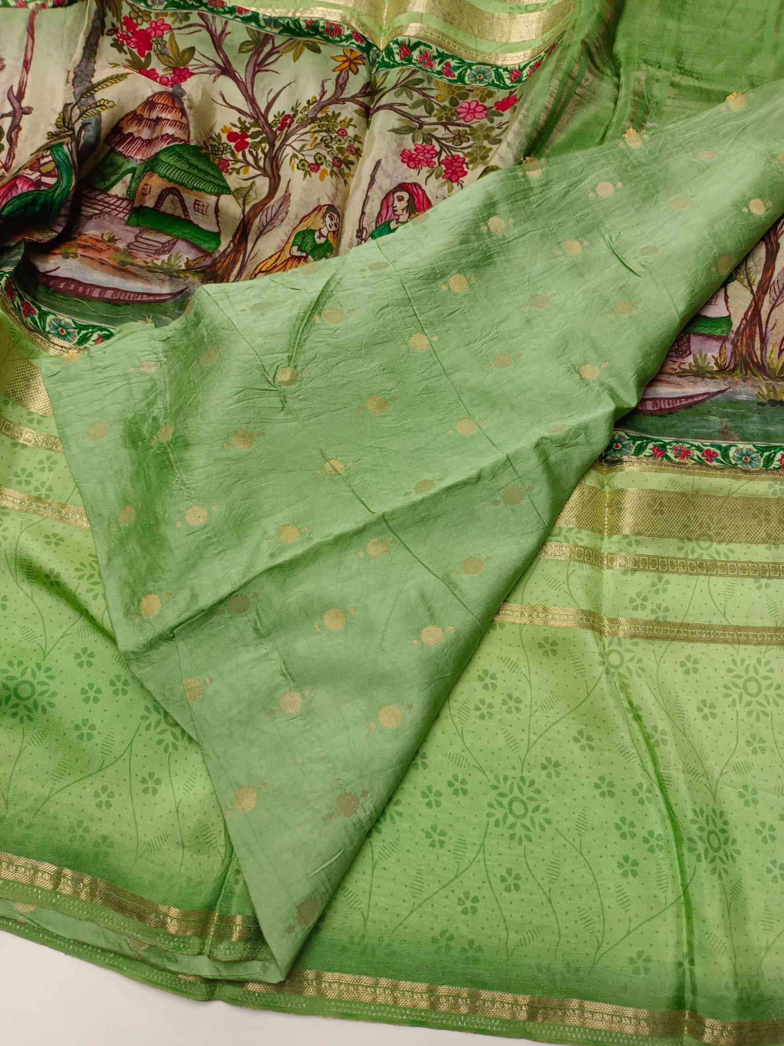 FANCY DOLA CREPE SILK SAREE - B S CHANNABASAPPA & SONS