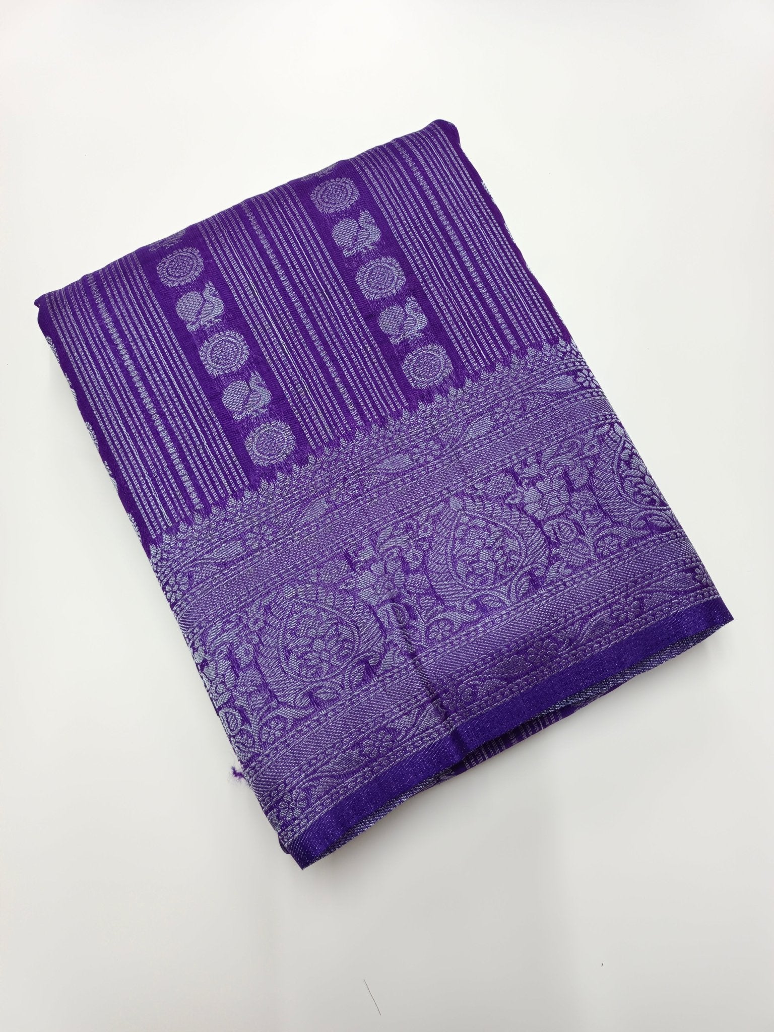 FANCY CHANDERI LINEN SAREE - B S CHANNABASAPPA & SONS