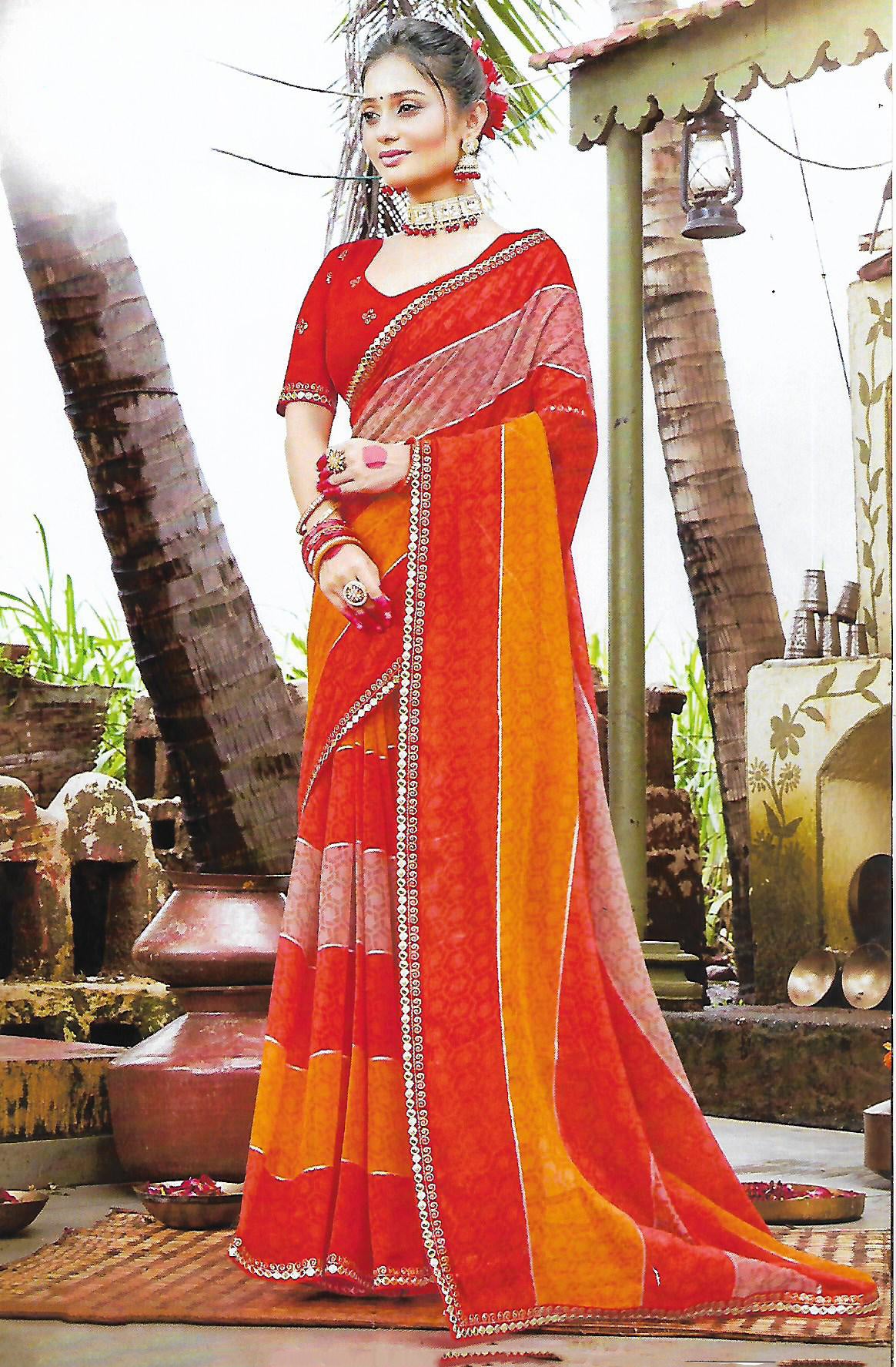 FANCY SYNTHETIC SAREE - B S CHANNABASAPPA & SONS