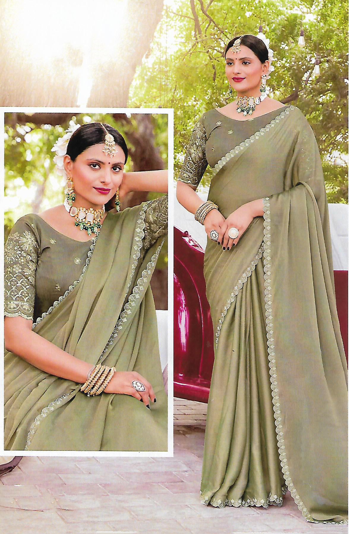 FANCY SYNTHETIC SAREE - B S CHANNABASAPPA & SONS