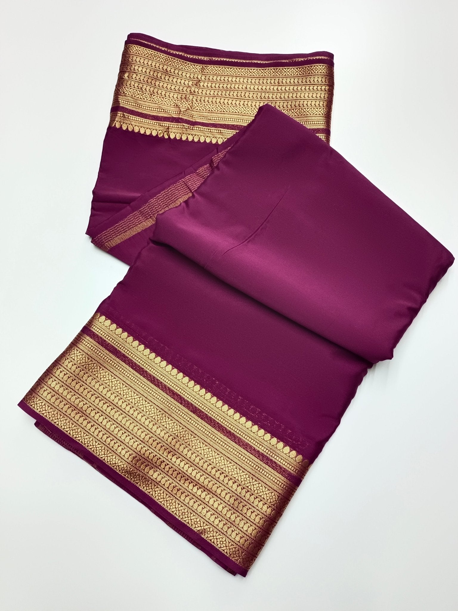 FANCY SEMI CREPE SILK SAREE - B S CHANNABASAPPA & SONS