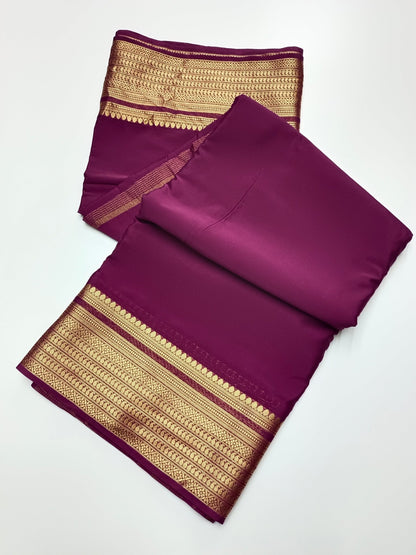 FANCY SEMI CREPE SILK SAREE - B S CHANNABASAPPA & SONS