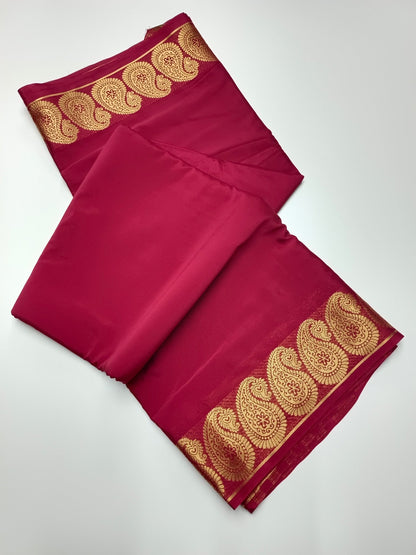 FANCY SEMI CREPE SILK SAREE - B S CHANNABASAPPA & SONS