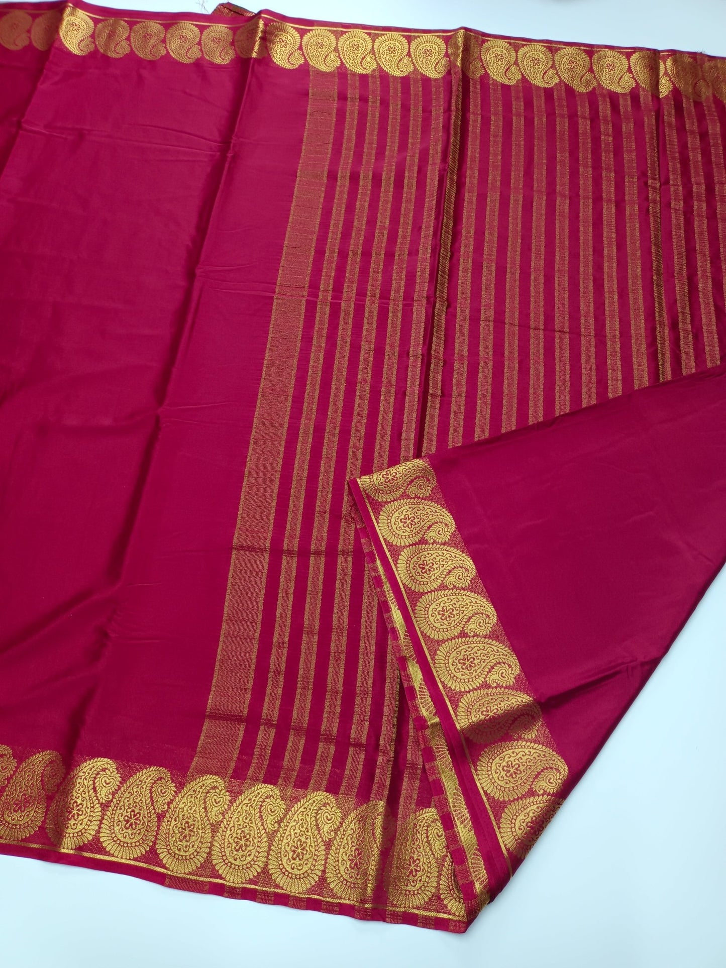 FANCY SEMI CREPE SILK SAREE - B S CHANNABASAPPA & SONS