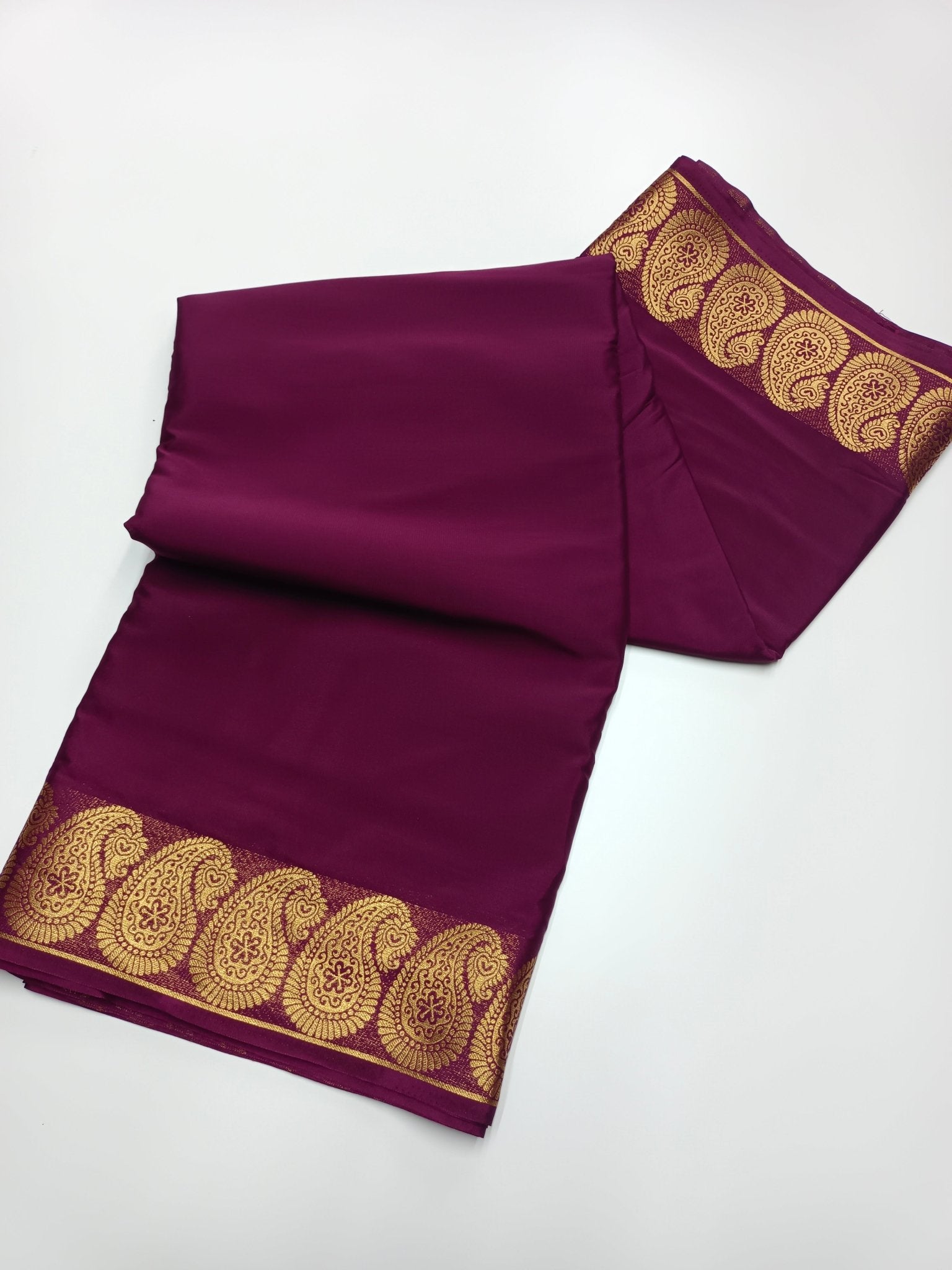 FANCY SEMI CREPE SILK SAREE - B S CHANNABASAPPA & SONS