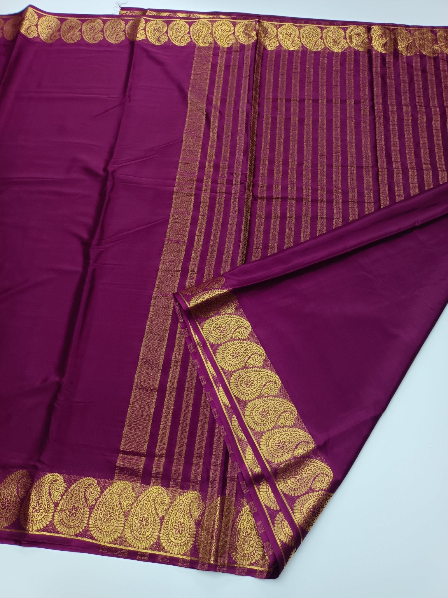 FANCY SEMI CREPE SILK SAREE - B S CHANNABASAPPA & SONS