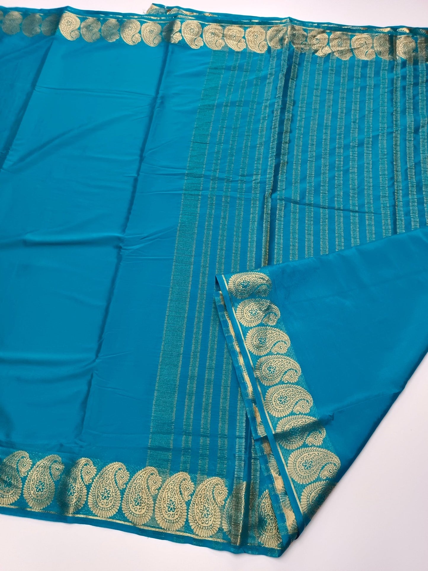 FANCY SEMI CREPE SILK SAREE - B S CHANNABASAPPA & SONS