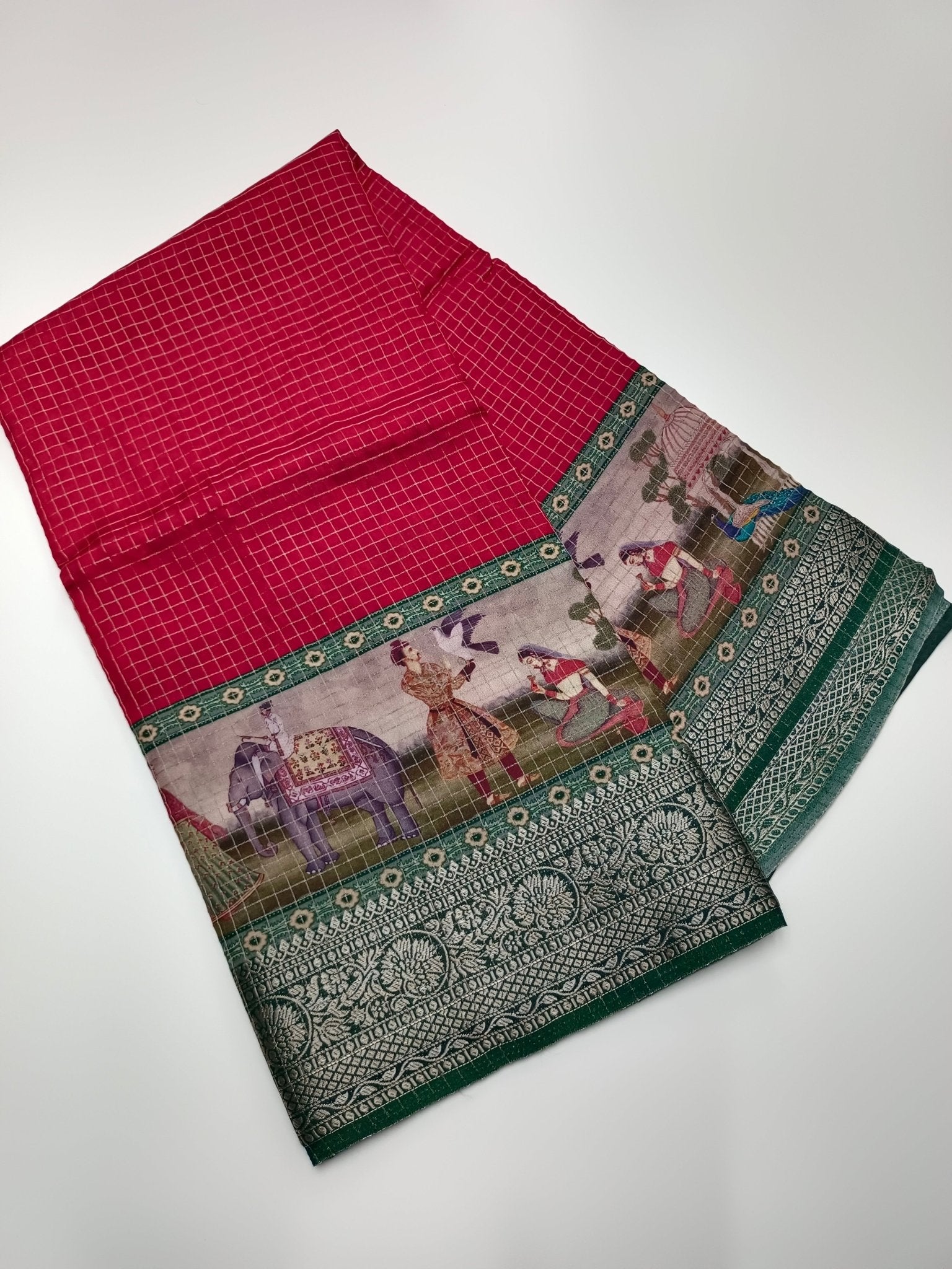 FANCY SEMI CREPE SILK SAREE - B S CHANNABASAPPA & SONS