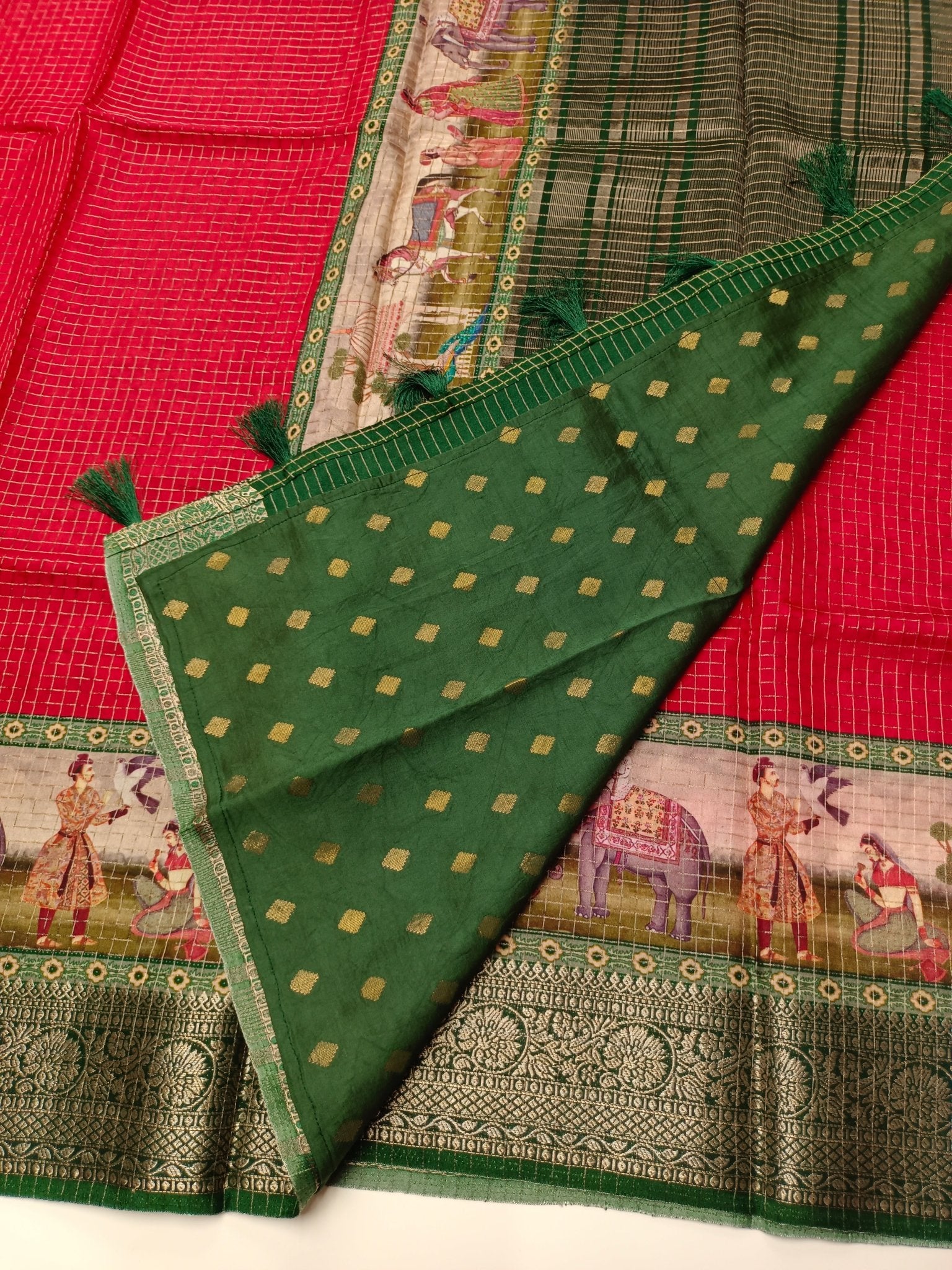FANCY SEMI CREPE SILK SAREE - B S CHANNABASAPPA & SONS