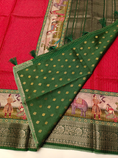 FANCY SEMI CREPE SILK SAREE - B S CHANNABASAPPA & SONS