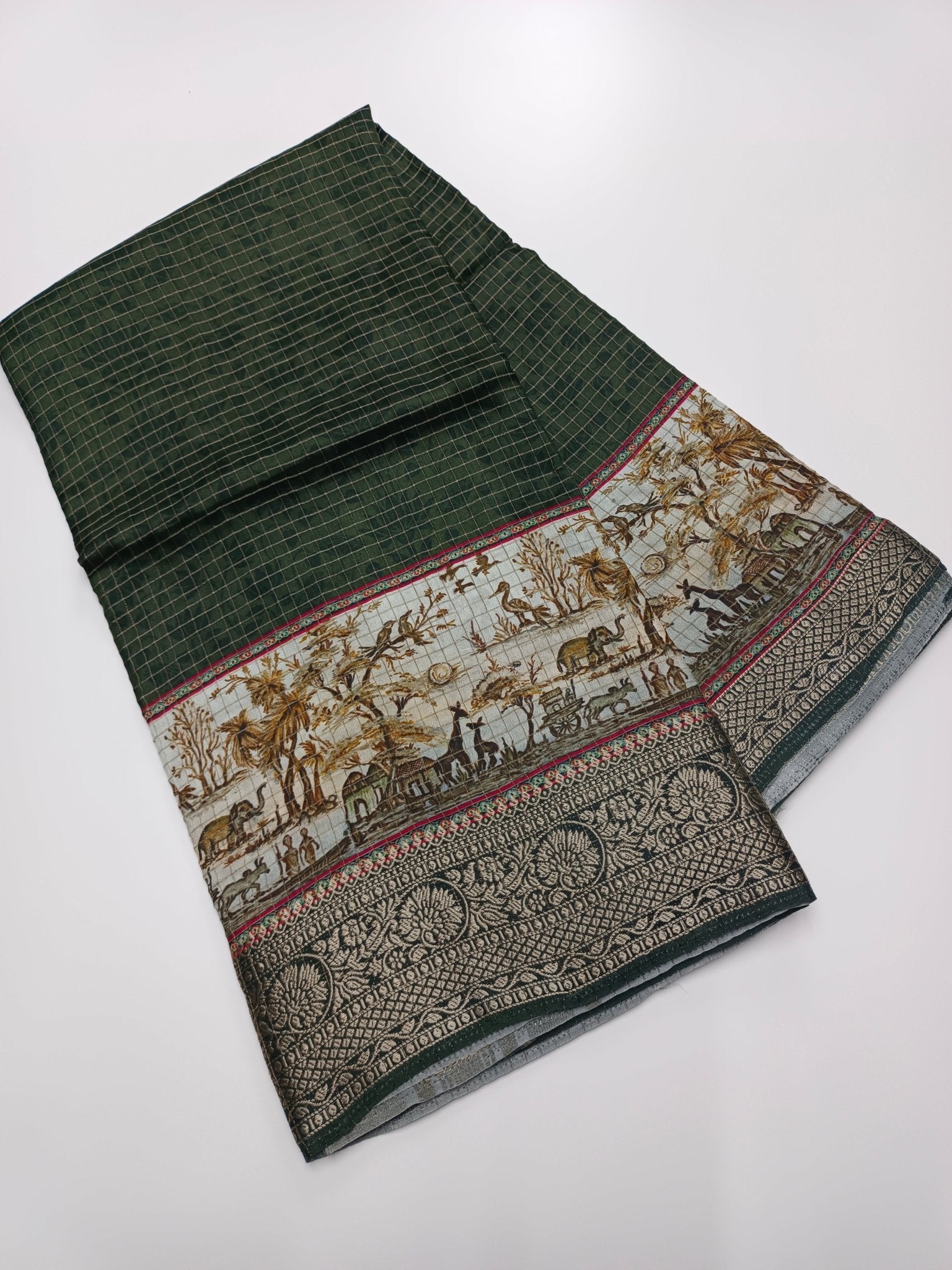 FANCY SEMI CREPE SILK SAREE - B S CHANNABASAPPA & SONS