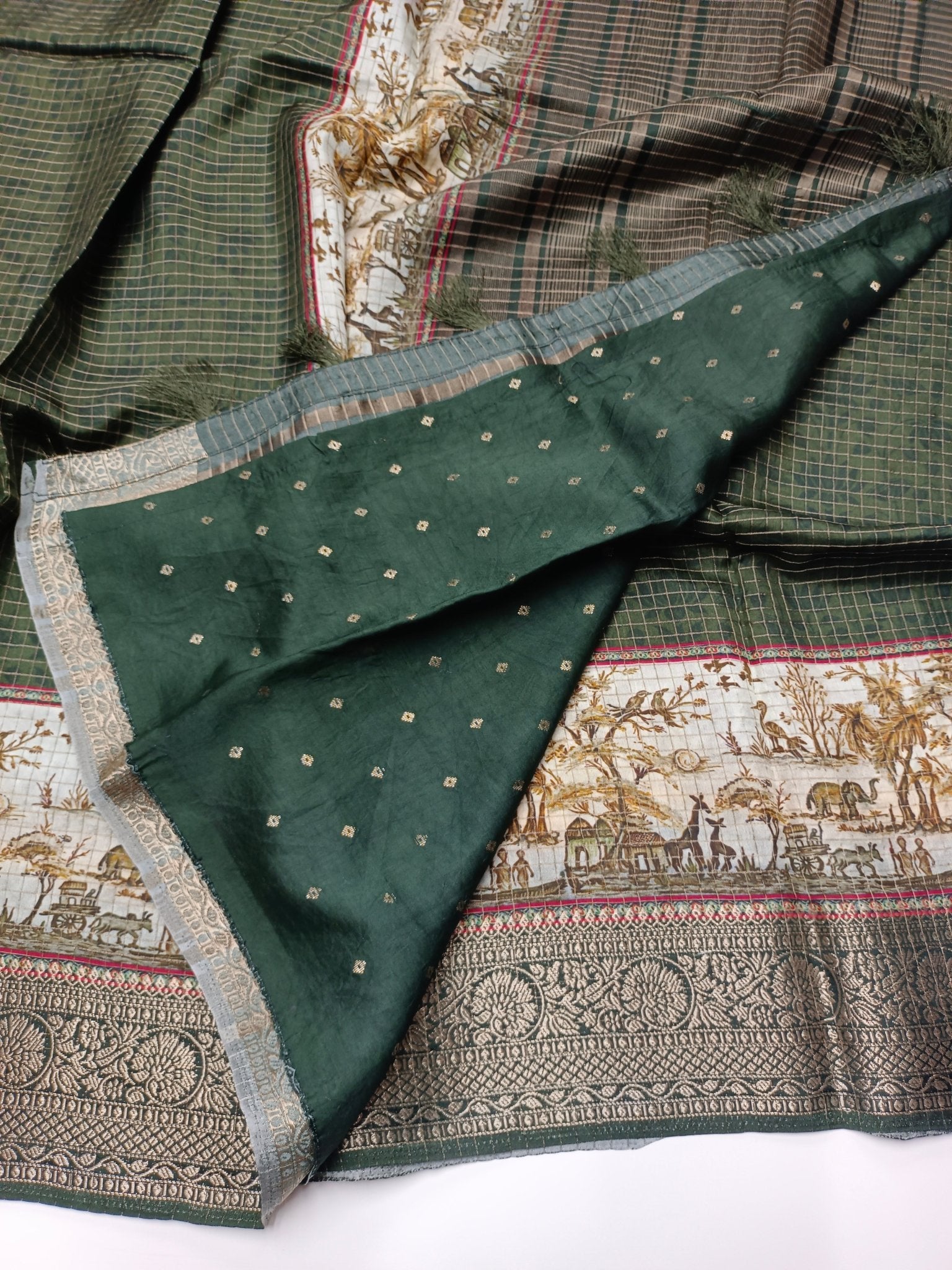 FANCY SEMI CREPE SILK SAREE - B S CHANNABASAPPA & SONS