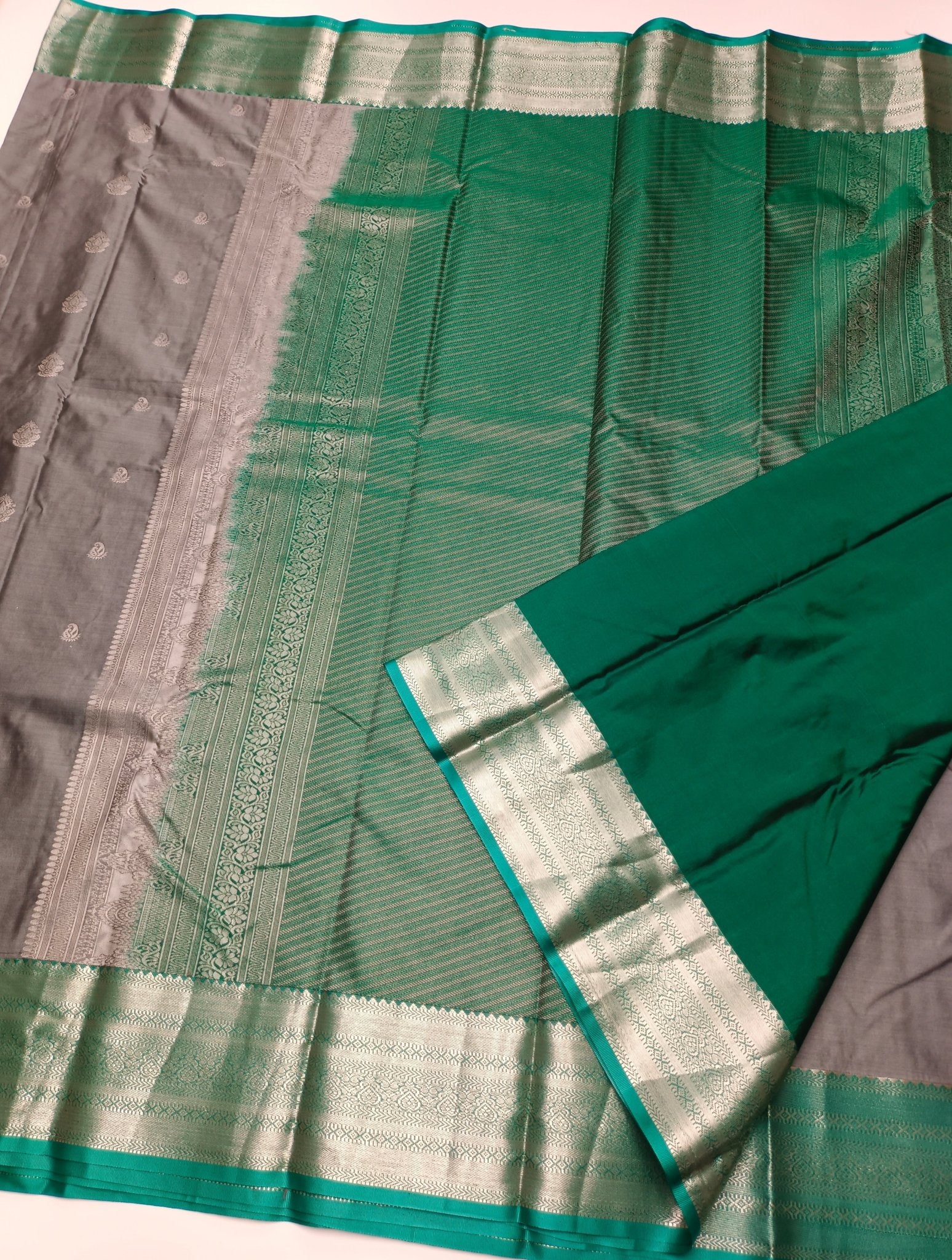 KANCHIPURAM SEMI SILK SAREE - B S CHANNABASAPPA & SONS
