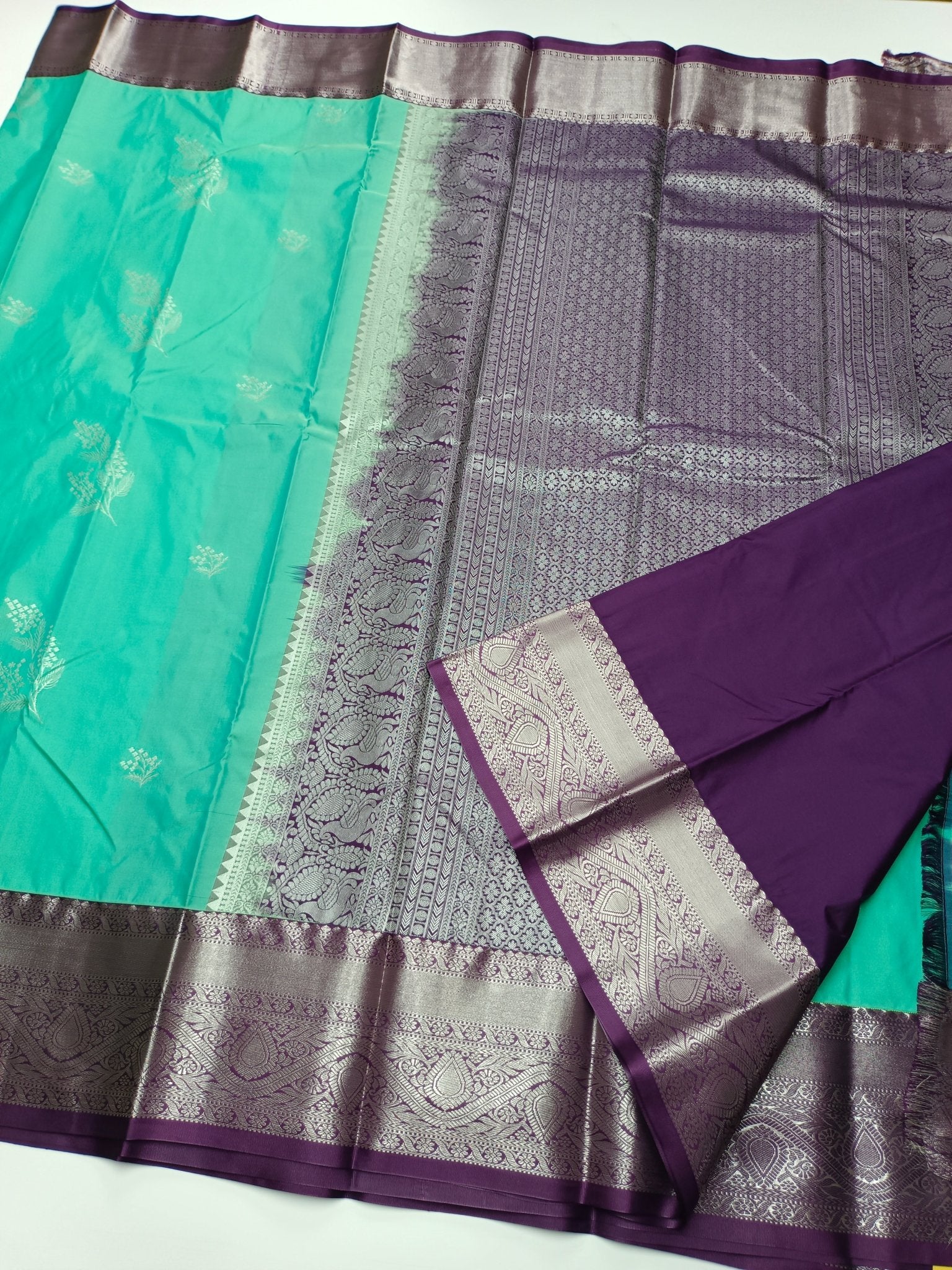 KANCHIPURAM SEMI SILK SAREE - B S CHANNABASAPPA & SONS