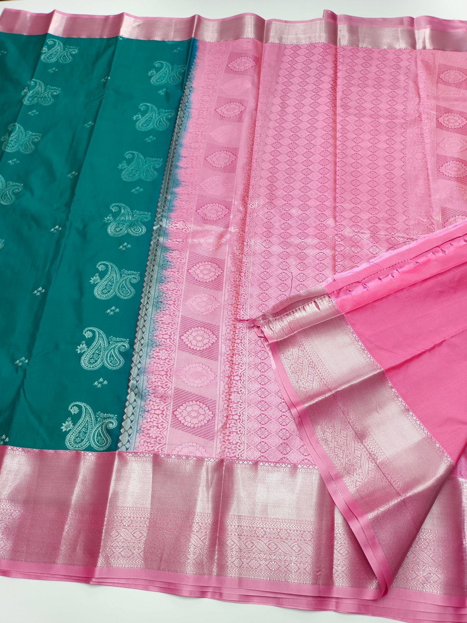 KANCHIPURAM SEMI SILK SAREE - B S CHANNABASAPPA & SONS