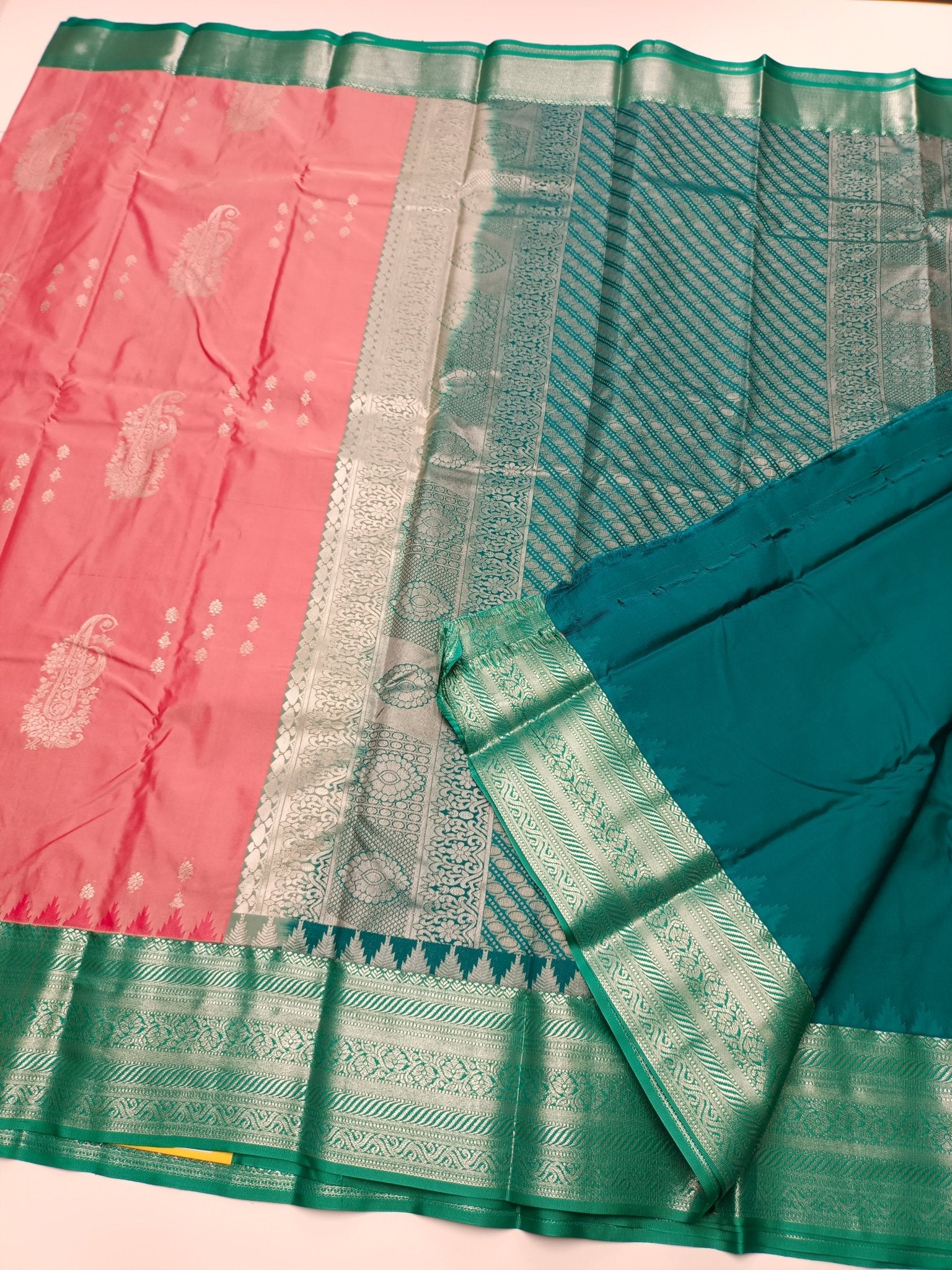 KANCHIPURAM SEMI SILK SAREE - B S CHANNABASAPPA & SONS