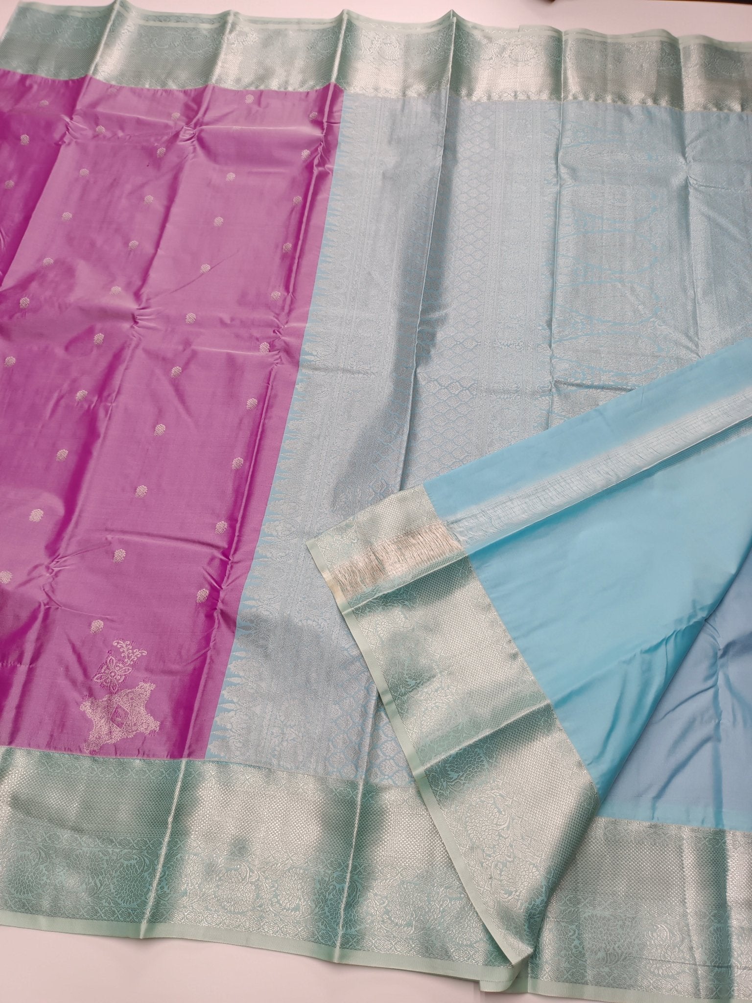 KANCHIPURAM SEMI SILK SAREE - B S CHANNABASAPPA & SONS