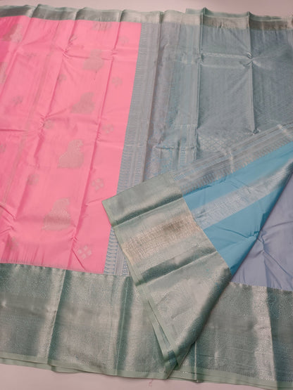 KANCHIPURAM SEMI SILK SAREE - B S CHANNABASAPPA & SONS