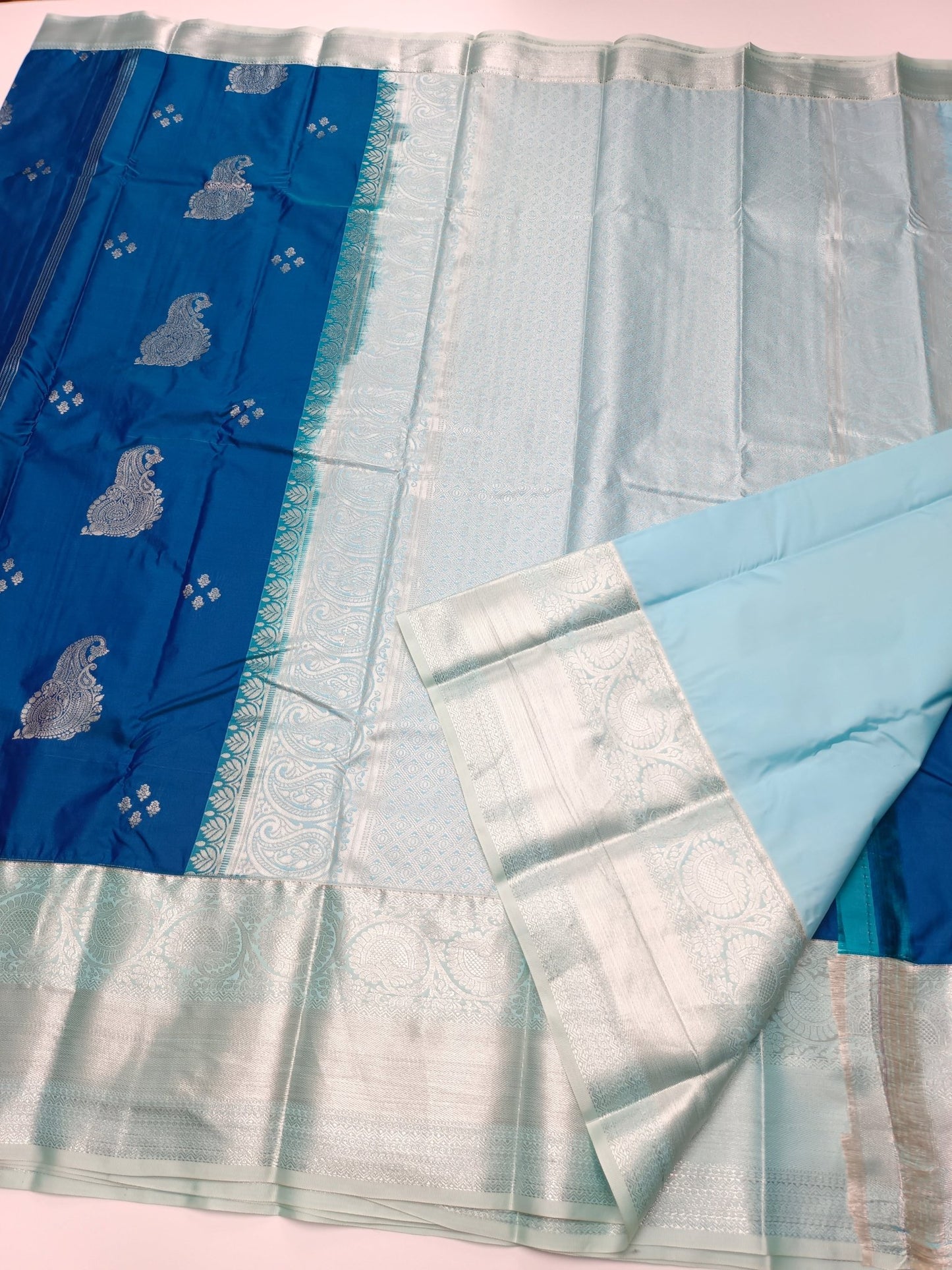 KANCHIPURAM SEMI SILK SAREE - B S CHANNABASAPPA & SONS
