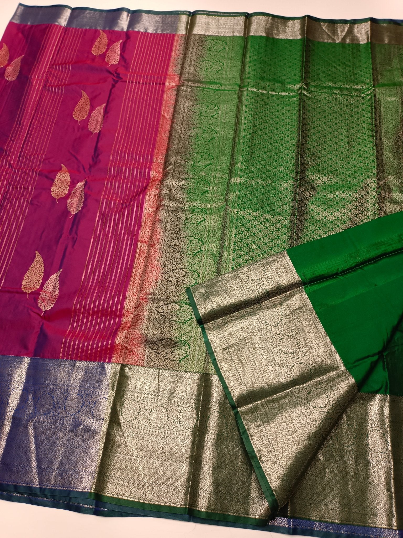KANCHIPURAM SEMI SILK SAREE - B S CHANNABASAPPA & SONS