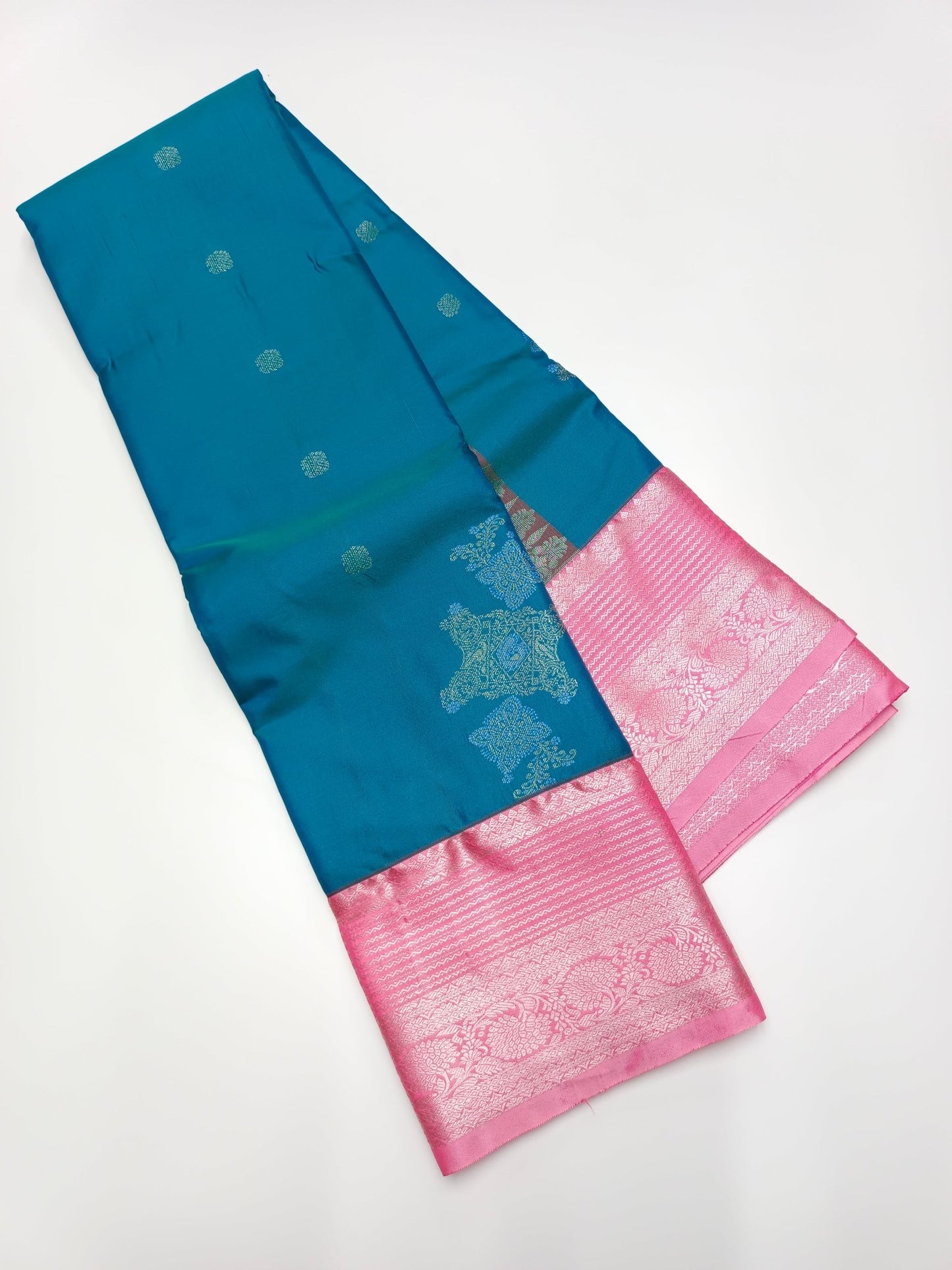 KANCHIPURAM SEMI SILK SAREE - B S CHANNABASAPPA & SONS