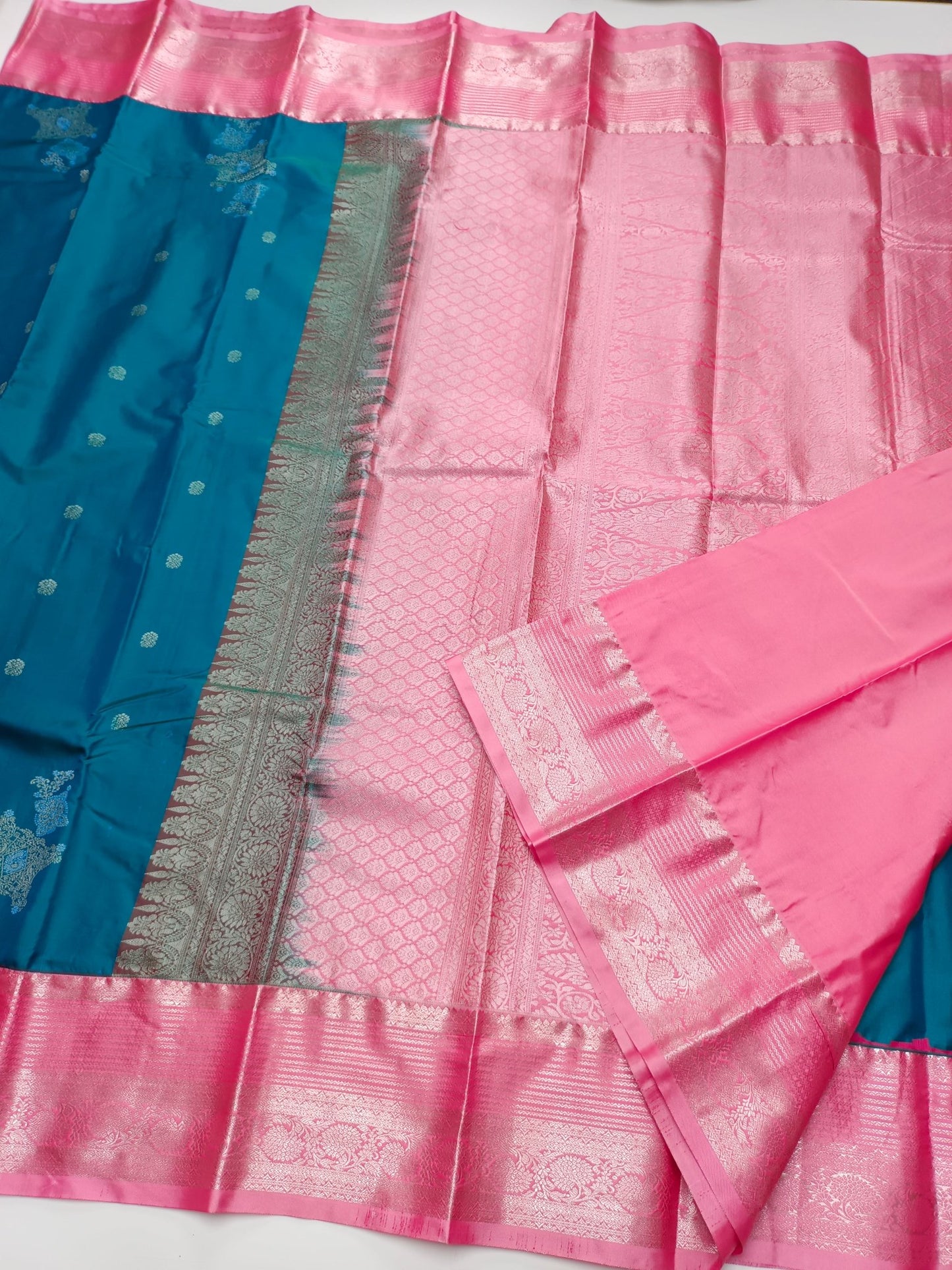 KANCHIPURAM SEMI SILK SAREE - B S CHANNABASAPPA & SONS