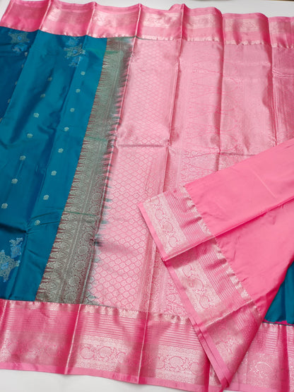 KANCHIPURAM SEMI SILK SAREE - B S CHANNABASAPPA & SONS