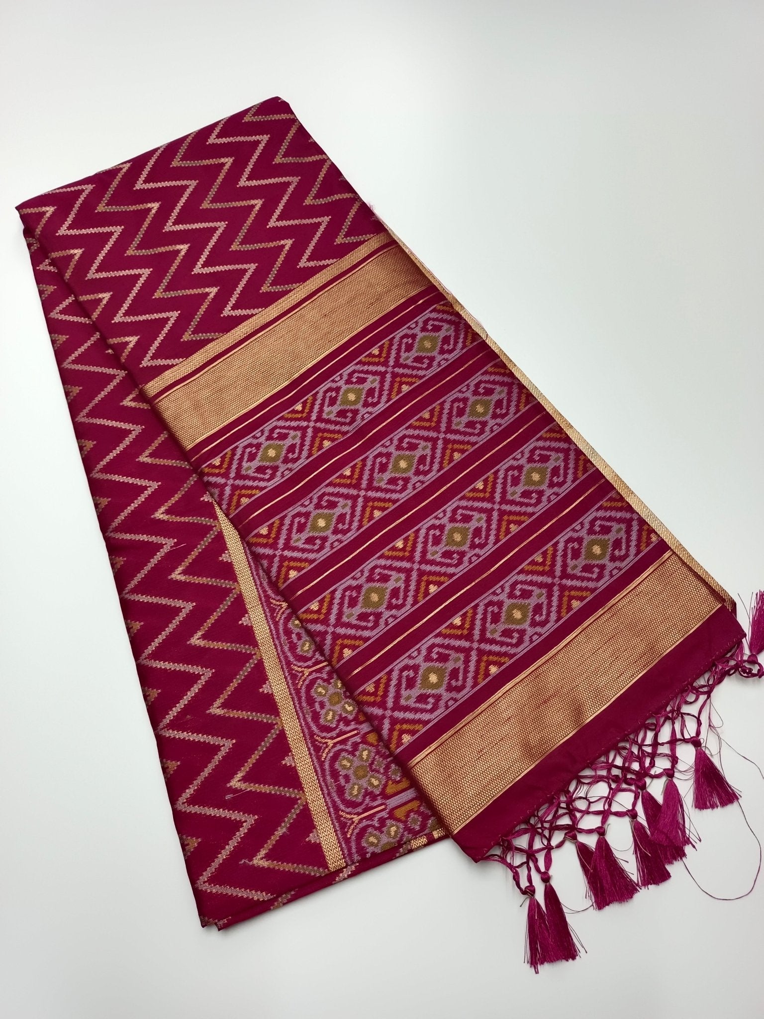 FANCY CHANDERI SILK SAREE - B S CHANNABASAPPA & SONS