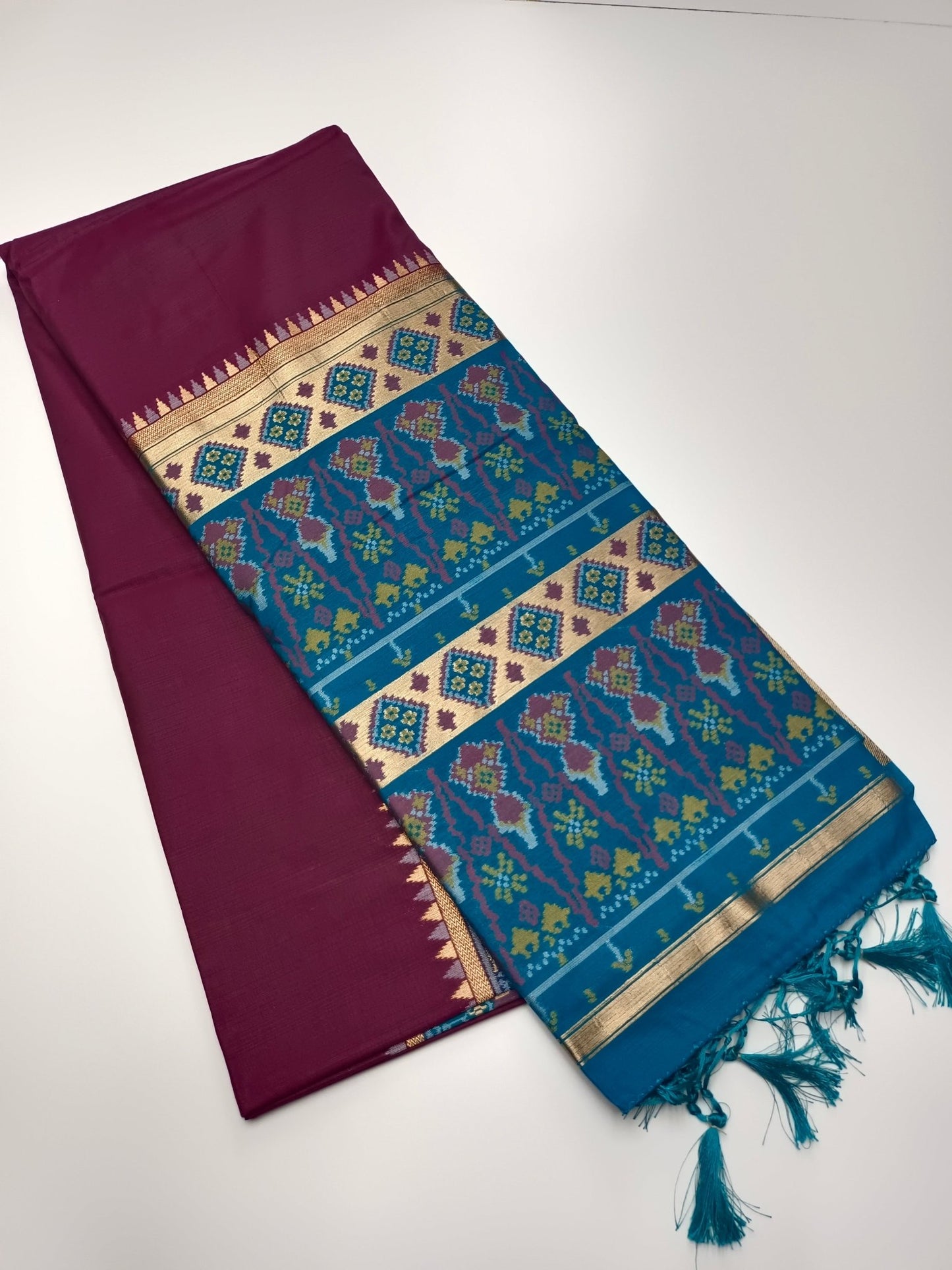 FANCY CHANDERI SILK SAREE - B S CHANNABASAPPA & SONS