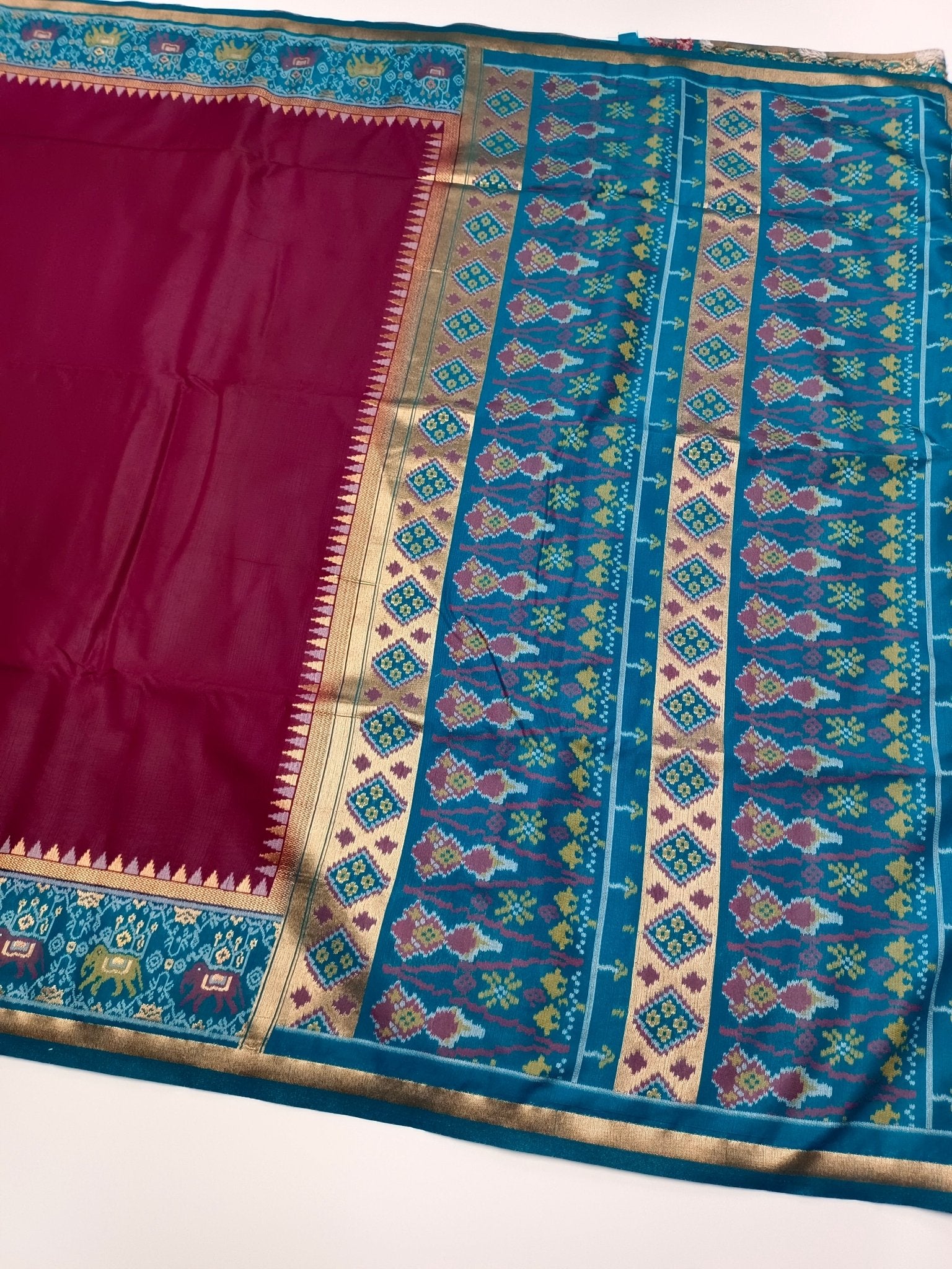 FANCY CHANDERI SILK SAREE - B S CHANNABASAPPA & SONS