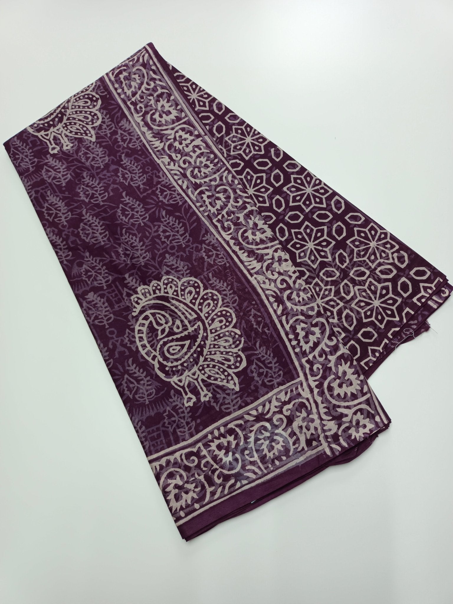 FANCY PRINTED COTTON SAREE - B S CHANNABASAPPA & SONS