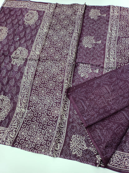 FANCY PRINTED COTTON SAREE - B S CHANNABASAPPA & SONS