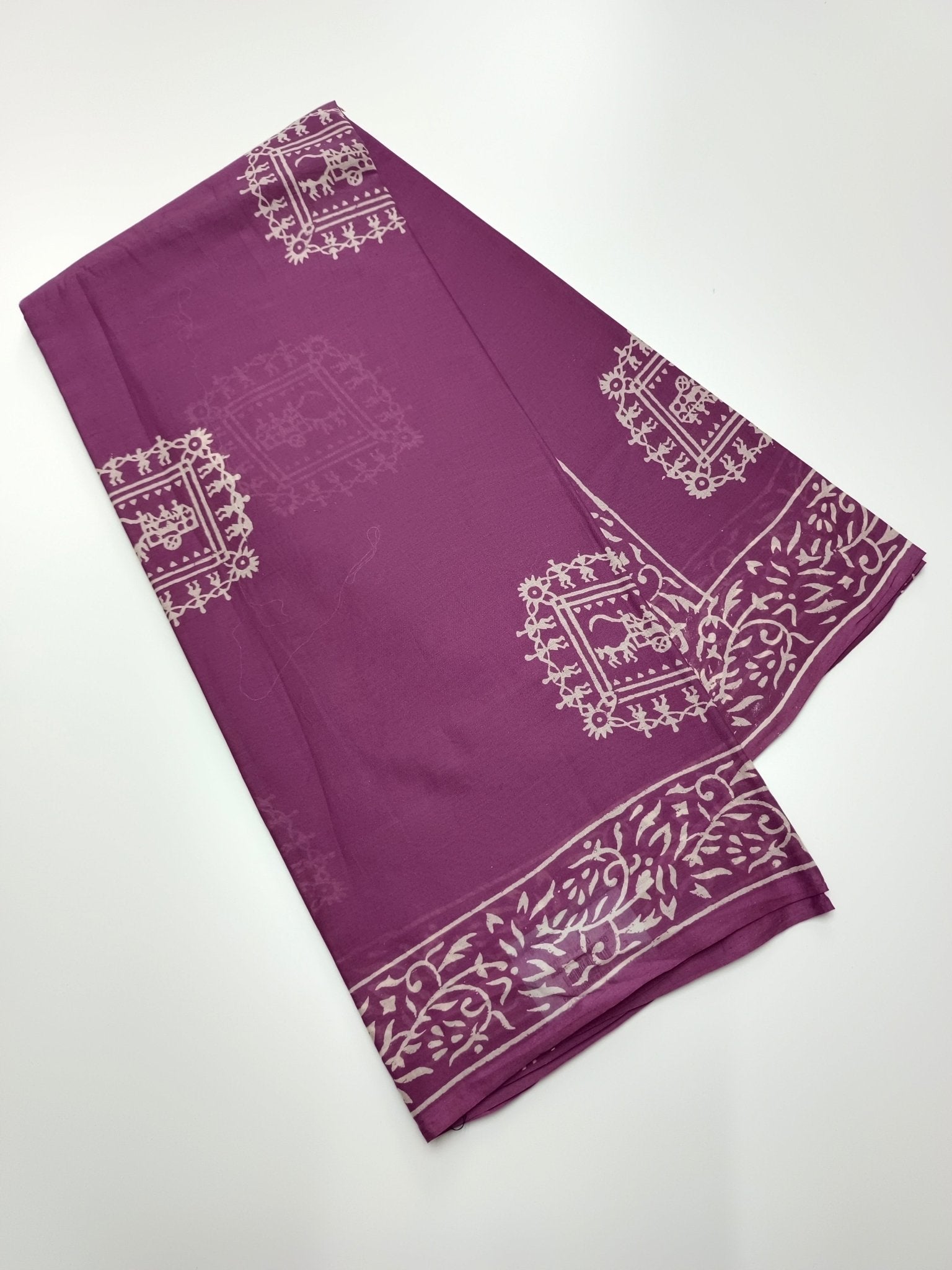 FANCY PRINTED COTTON SAREE - B S CHANNABASAPPA & SONS