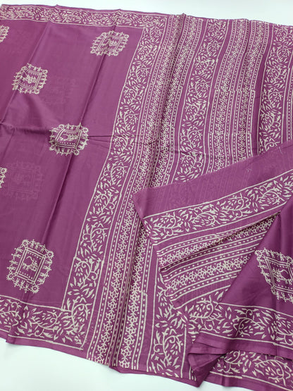 FANCY PRINTED COTTON SAREE - B S CHANNABASAPPA & SONS