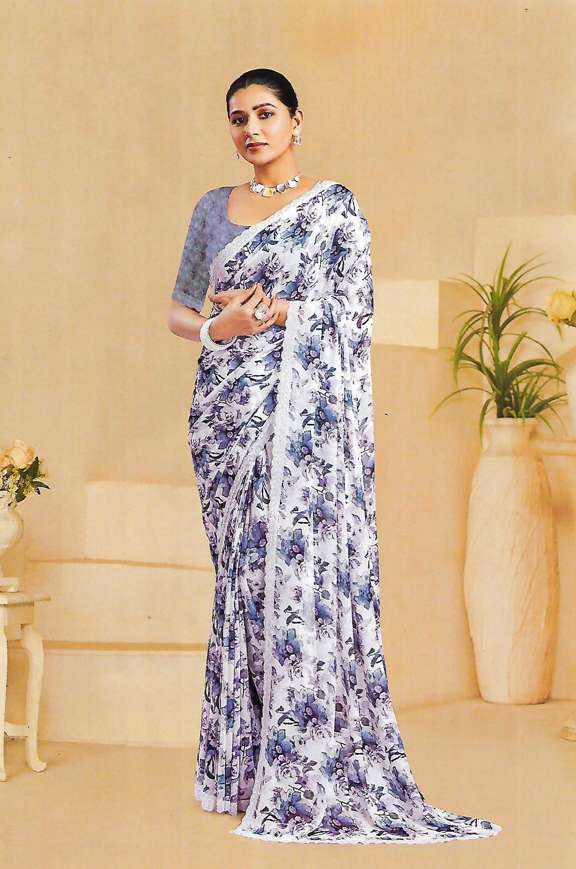 FANCY SYNTHETIC SAREE - B S CHANNABASAPPA & SONS