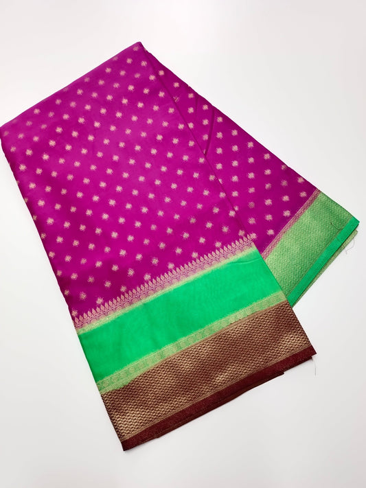 FANCY CREPE SILK SAREE - B S CHANNABASAPPA & SONS