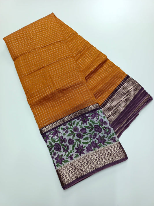 FANCY CHANDERI COTTON SAREE - B S CHANNABASAPPA & SONS